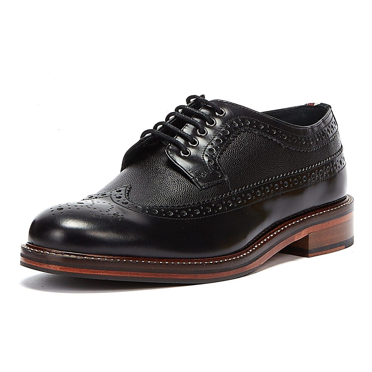 Ben Sherman Archie Brogue Leather Men's Black Lace-Up Shoes