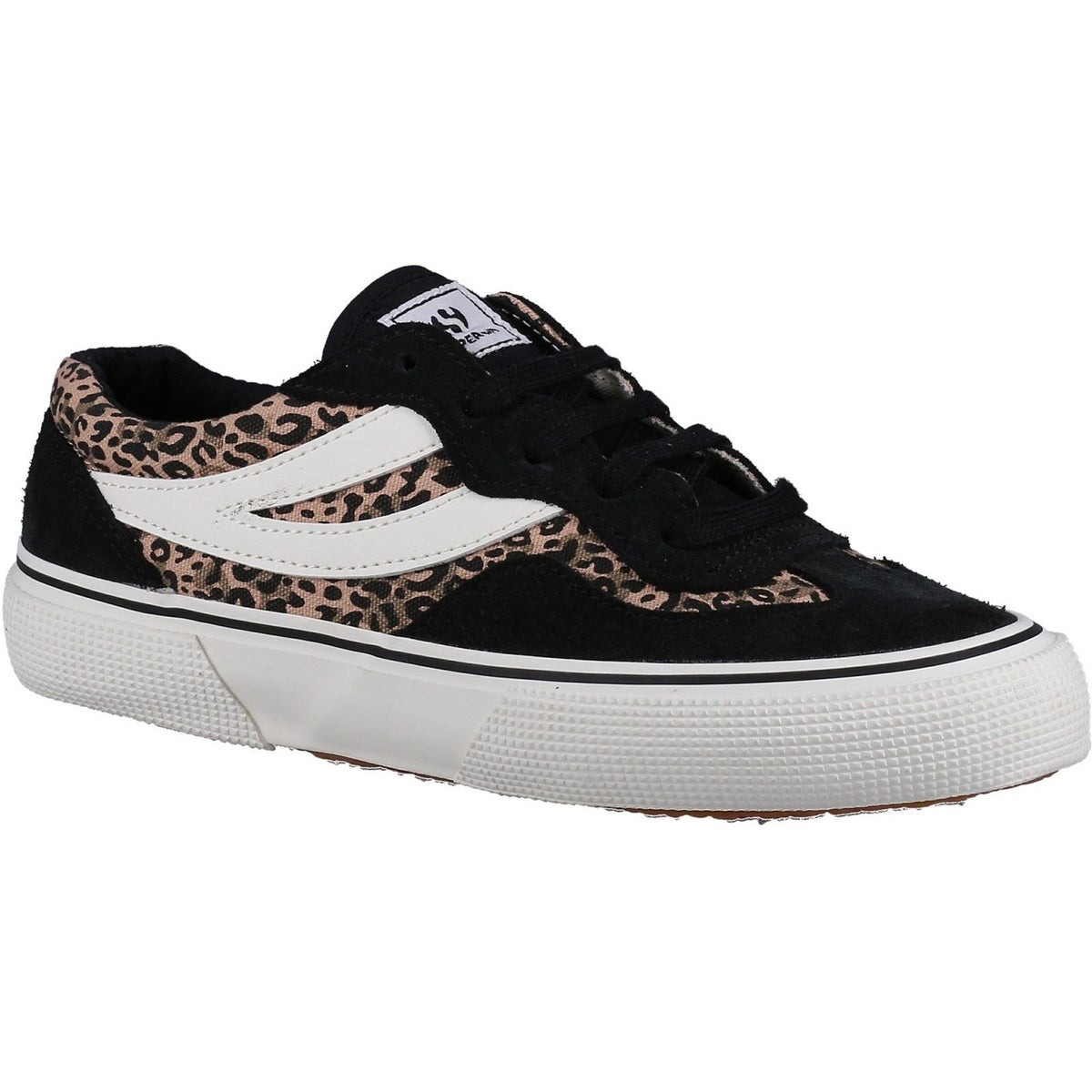 2941 Revolley Leather Black Micro Leopard Trainers