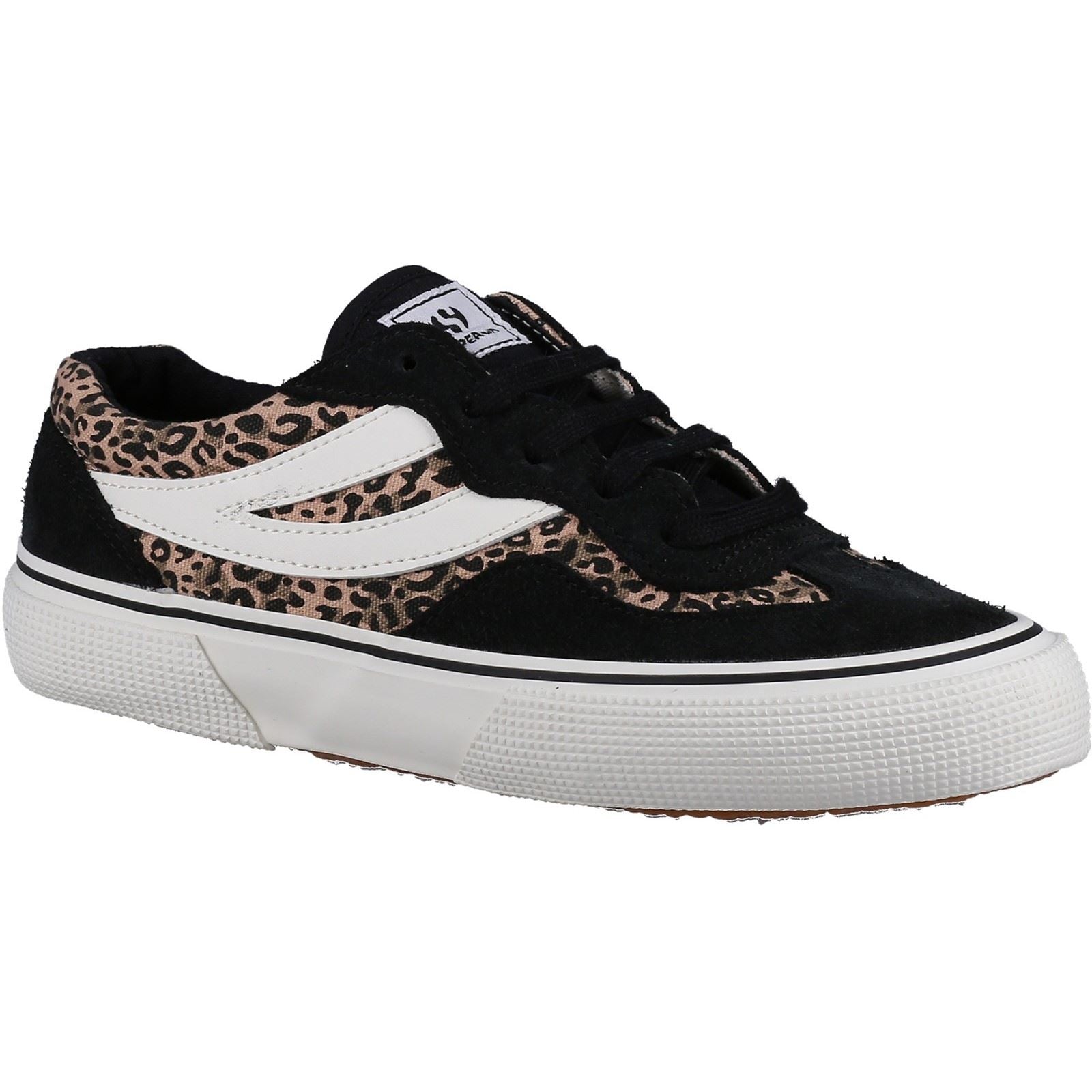 2941 Revolley Leather Black Micro Leopard Trainers