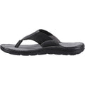 Hush Puppies Alan Toepost Leather Men's Black Flip Flops