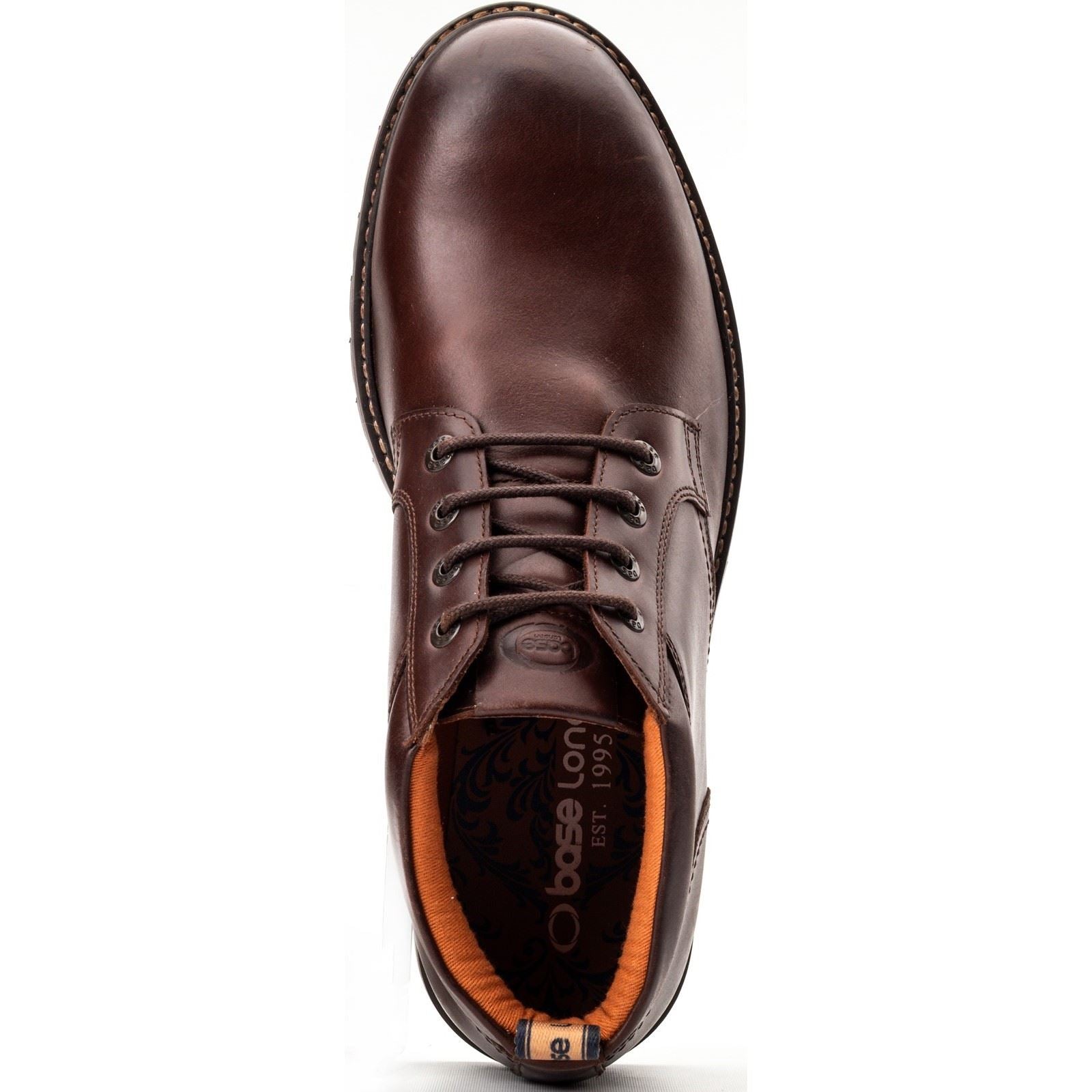 Base London Cobalt Leather Men's Brown Ankle Boots