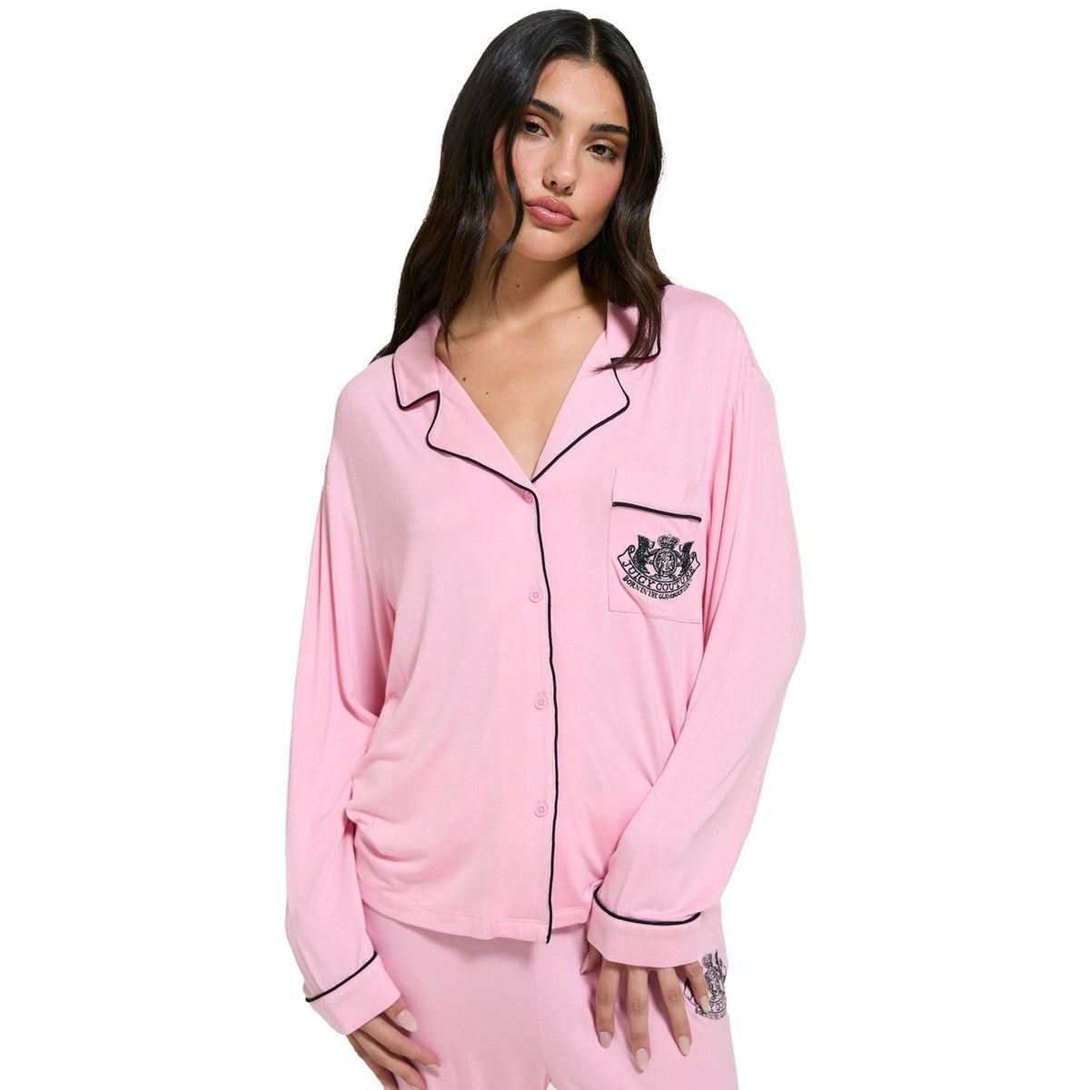 Juicy Couture Crest PJ Set Women's Pink Pyjama Sets