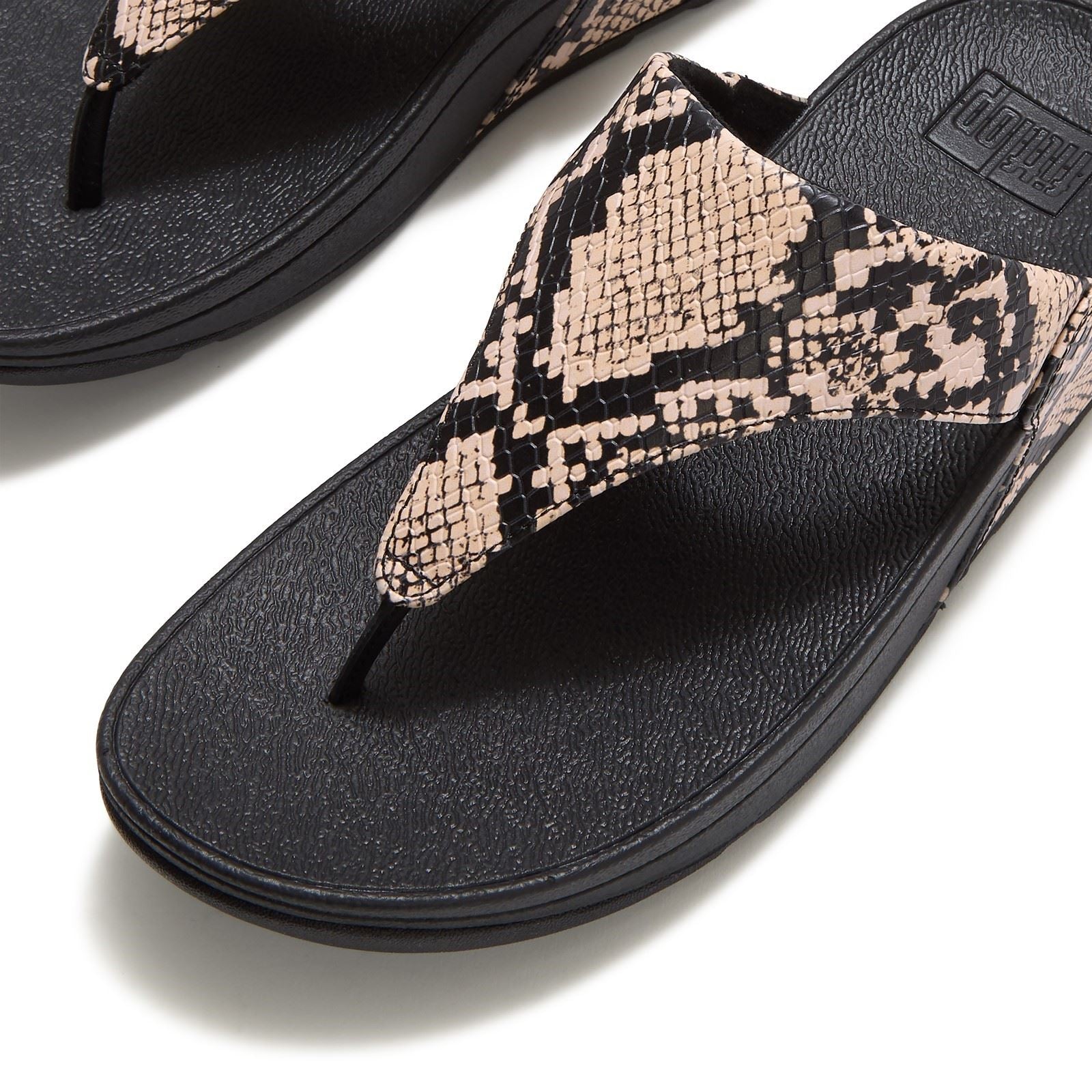 Fitflop Lulu Leather Women's Hazy Taupe/Black Sandals