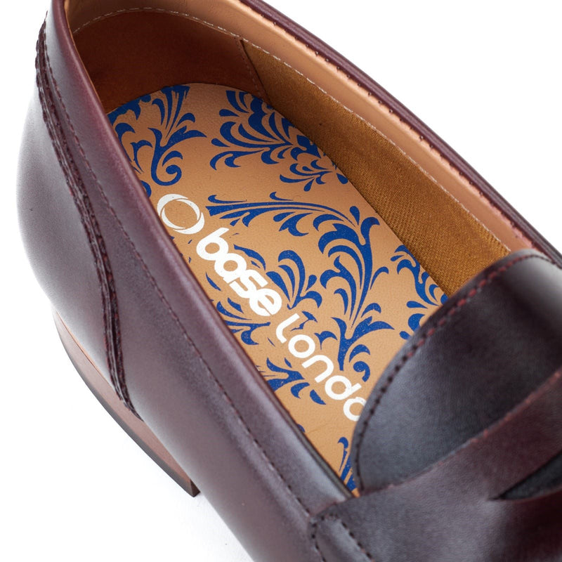 Base London Bruno Leather Men's Bordo Loafers