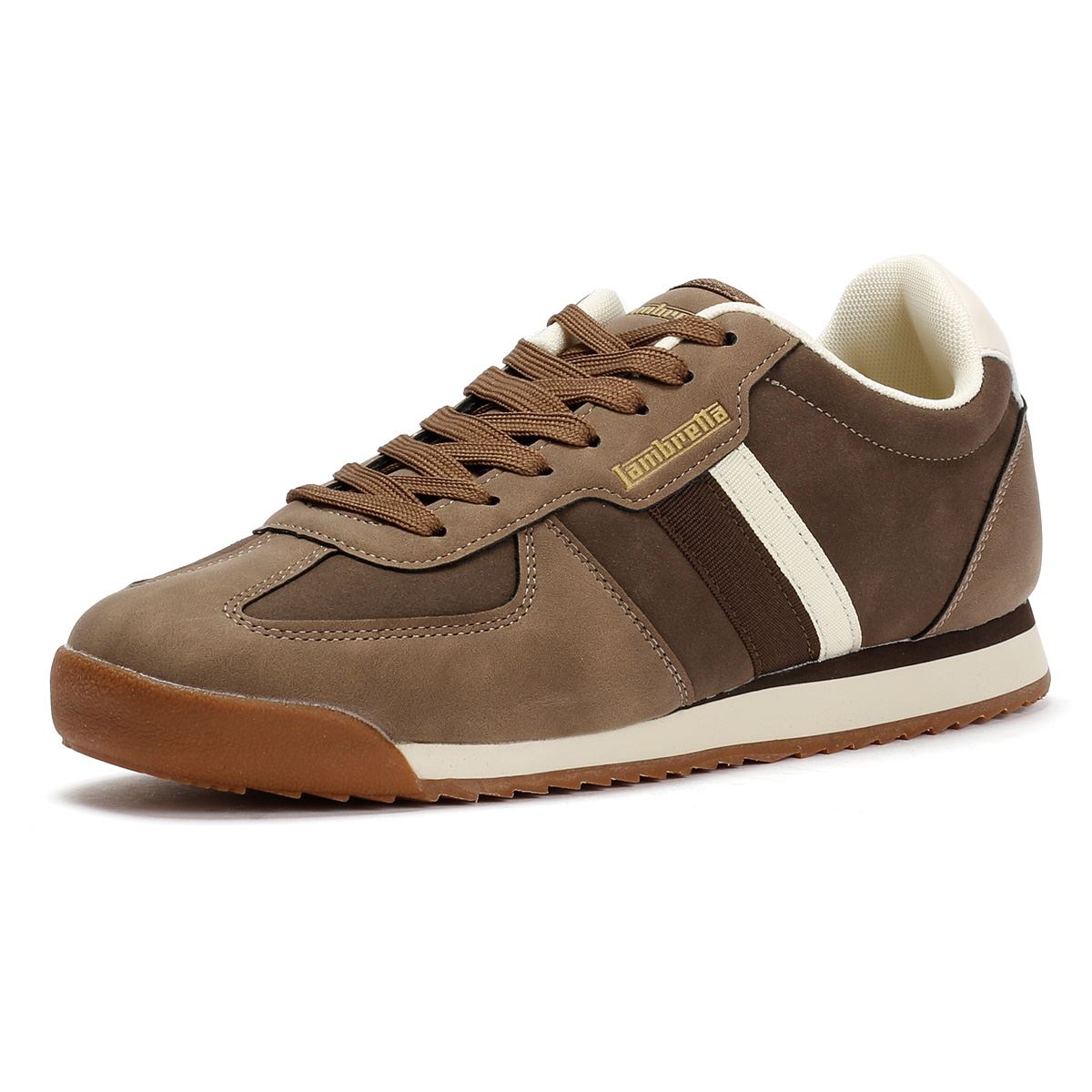 Lambretta Diego Men's Choc/Cream Trainers