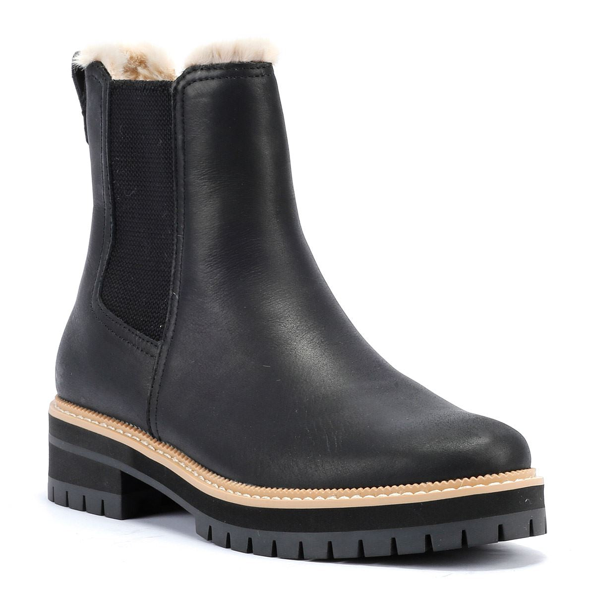 TOMS Bennet Leather Women's Black Boots