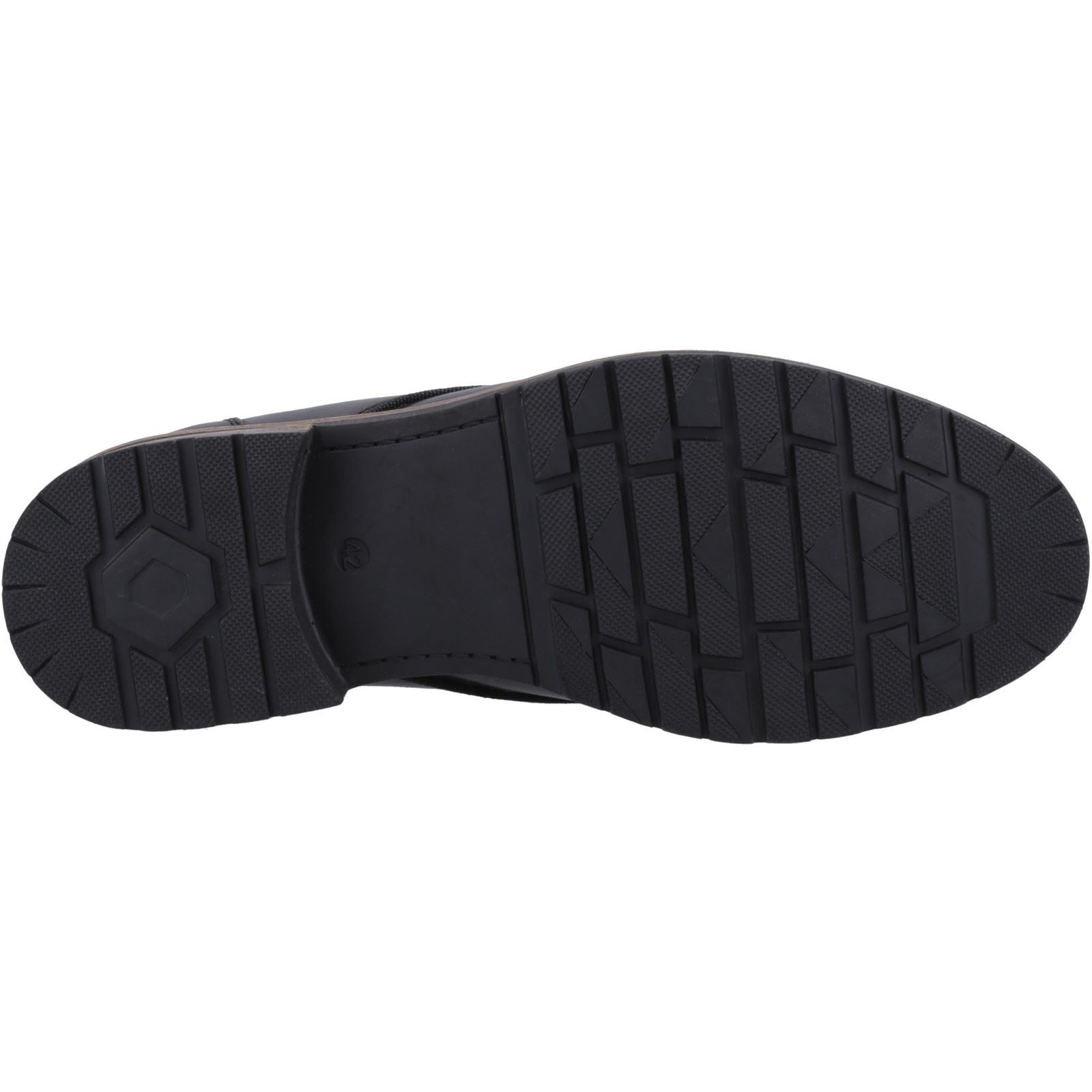 Hush Puppies Ricky Leather Men's Black Ankle Boots
