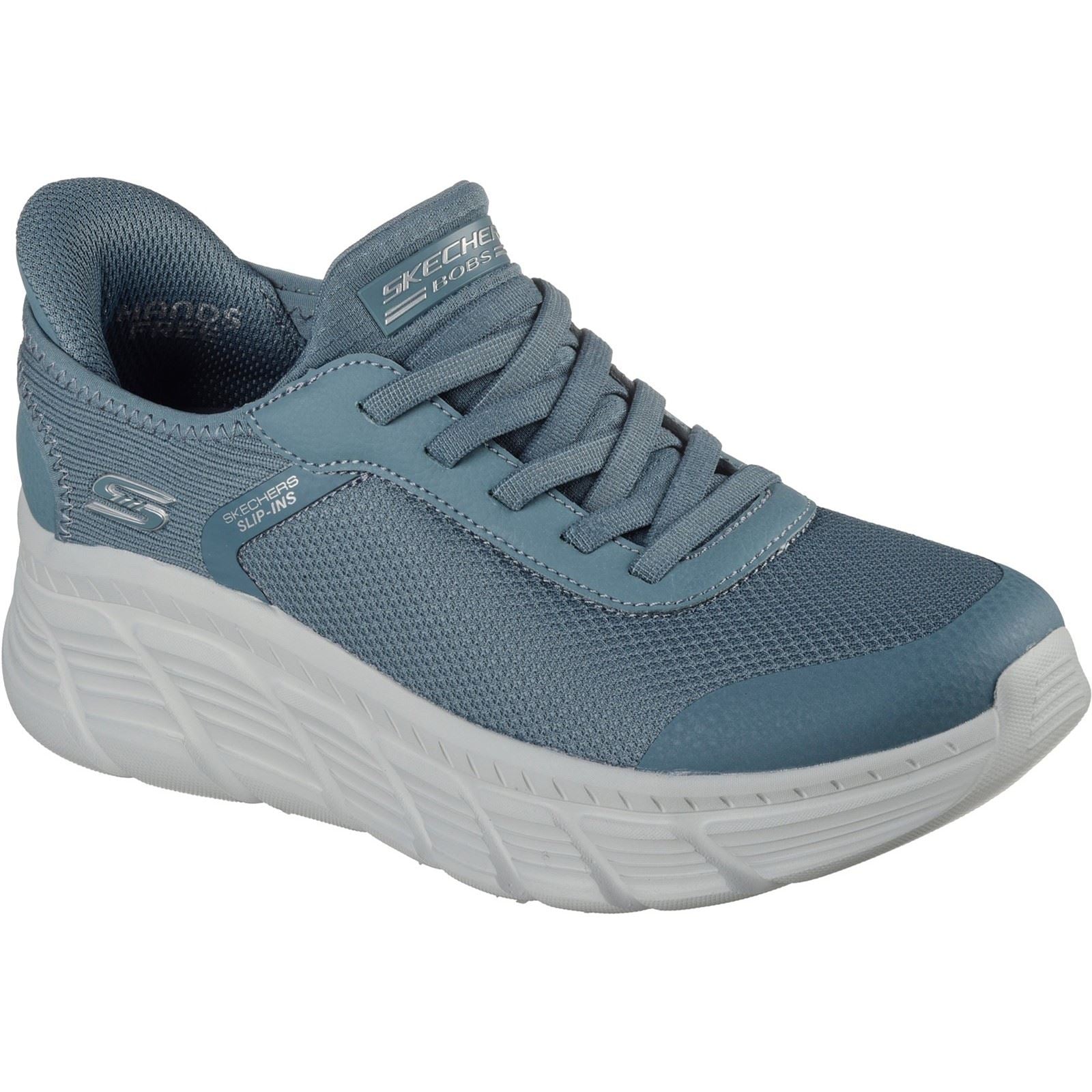 Skechers BOBS Flex Hi Linear Force Textile Women's Slate Trainers
