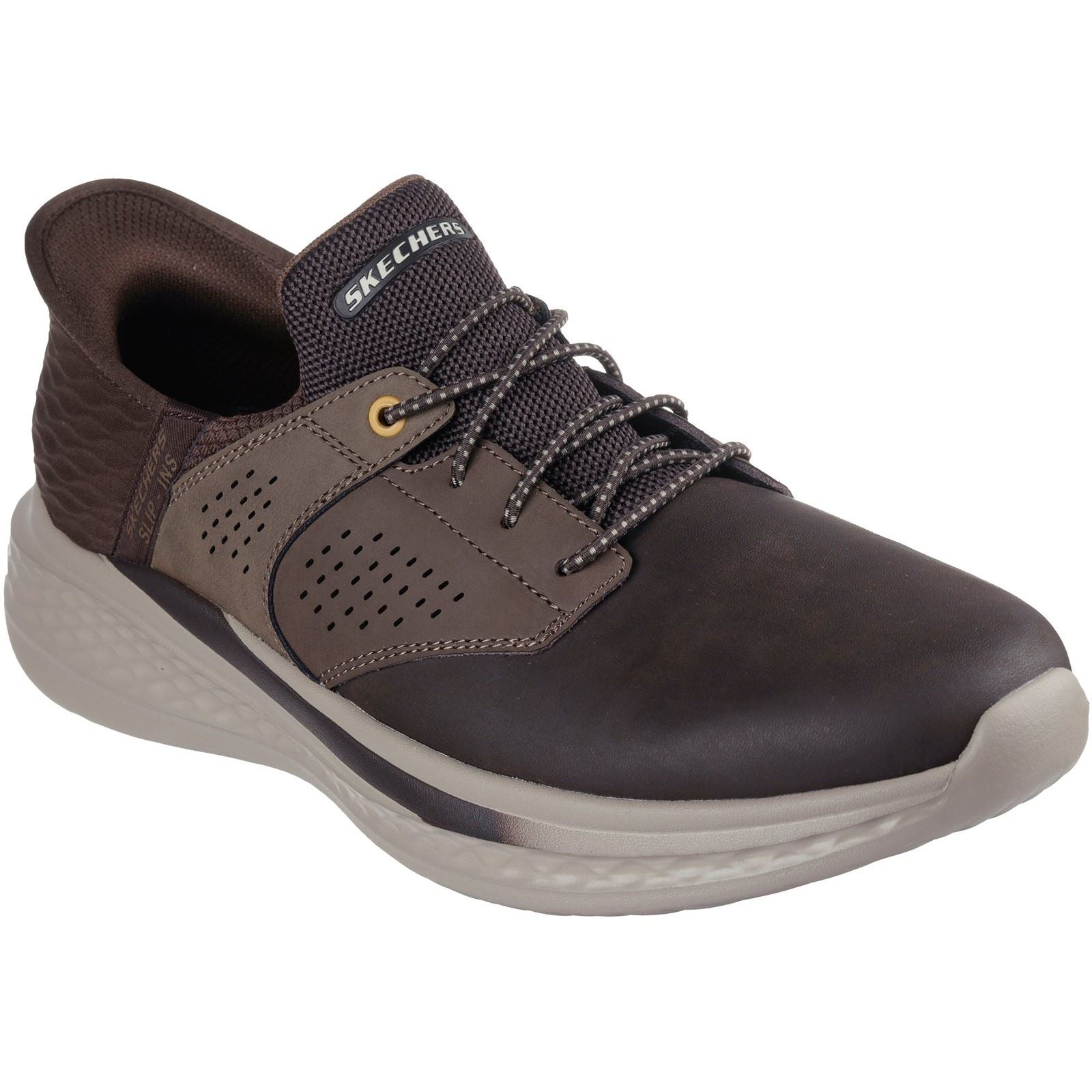 Skechers Slade Macklin Leather Men's Chocolate Trainers