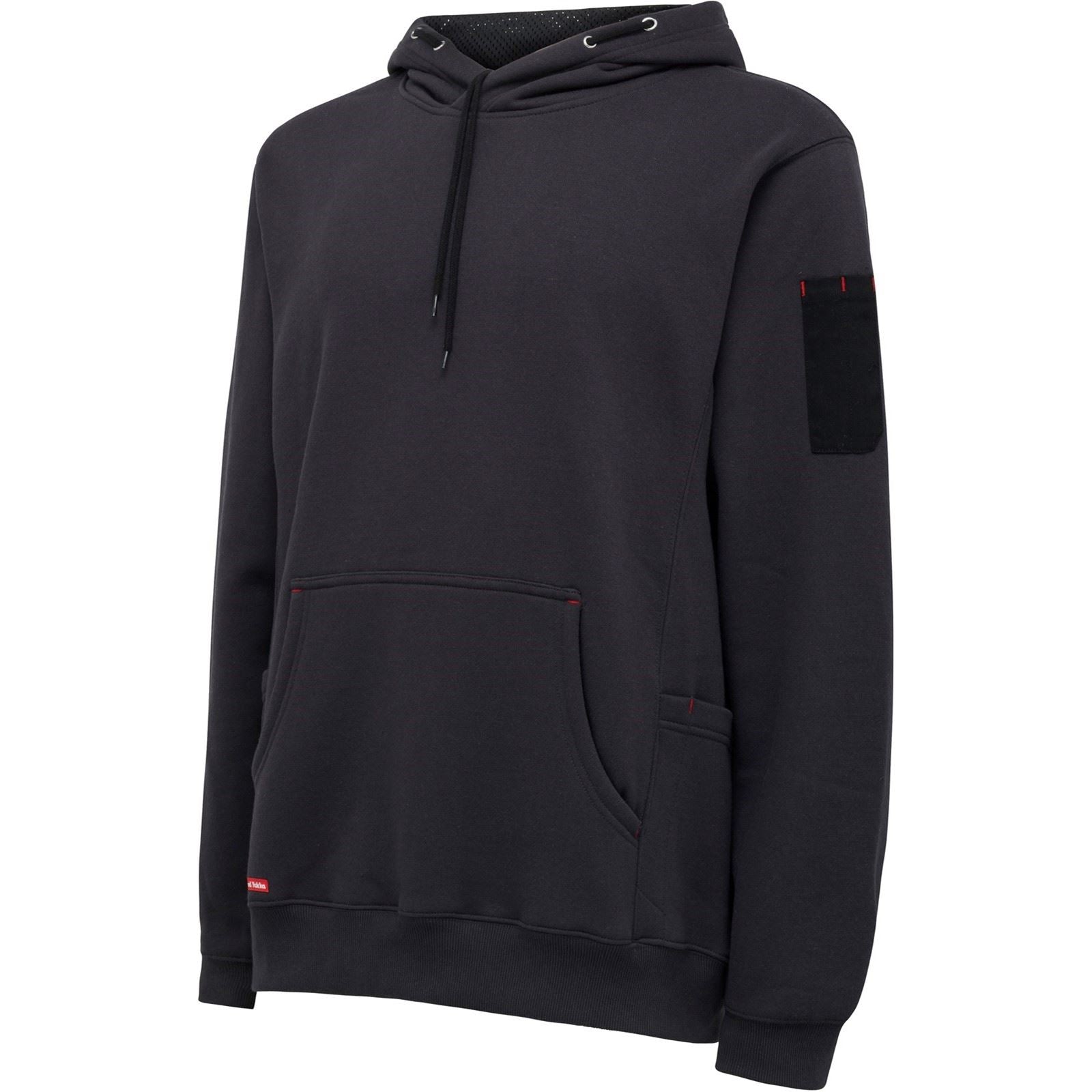 Hard Yakka Brushed Fleece Synthetic Men's Grey Hooded Sweatshirt