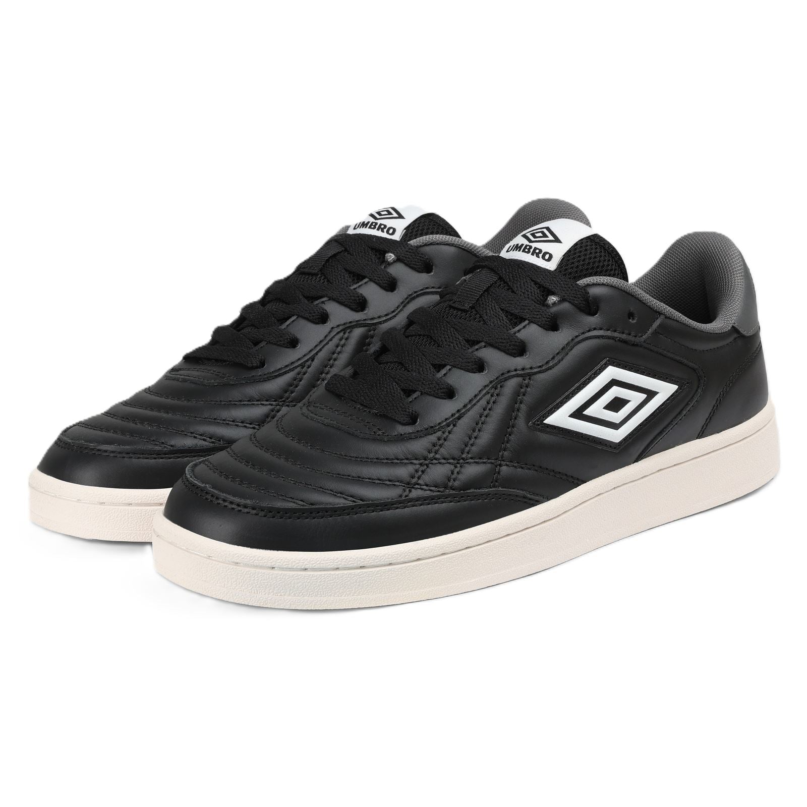Umbro Clayton Leather Black/Castlerock/White Trainers