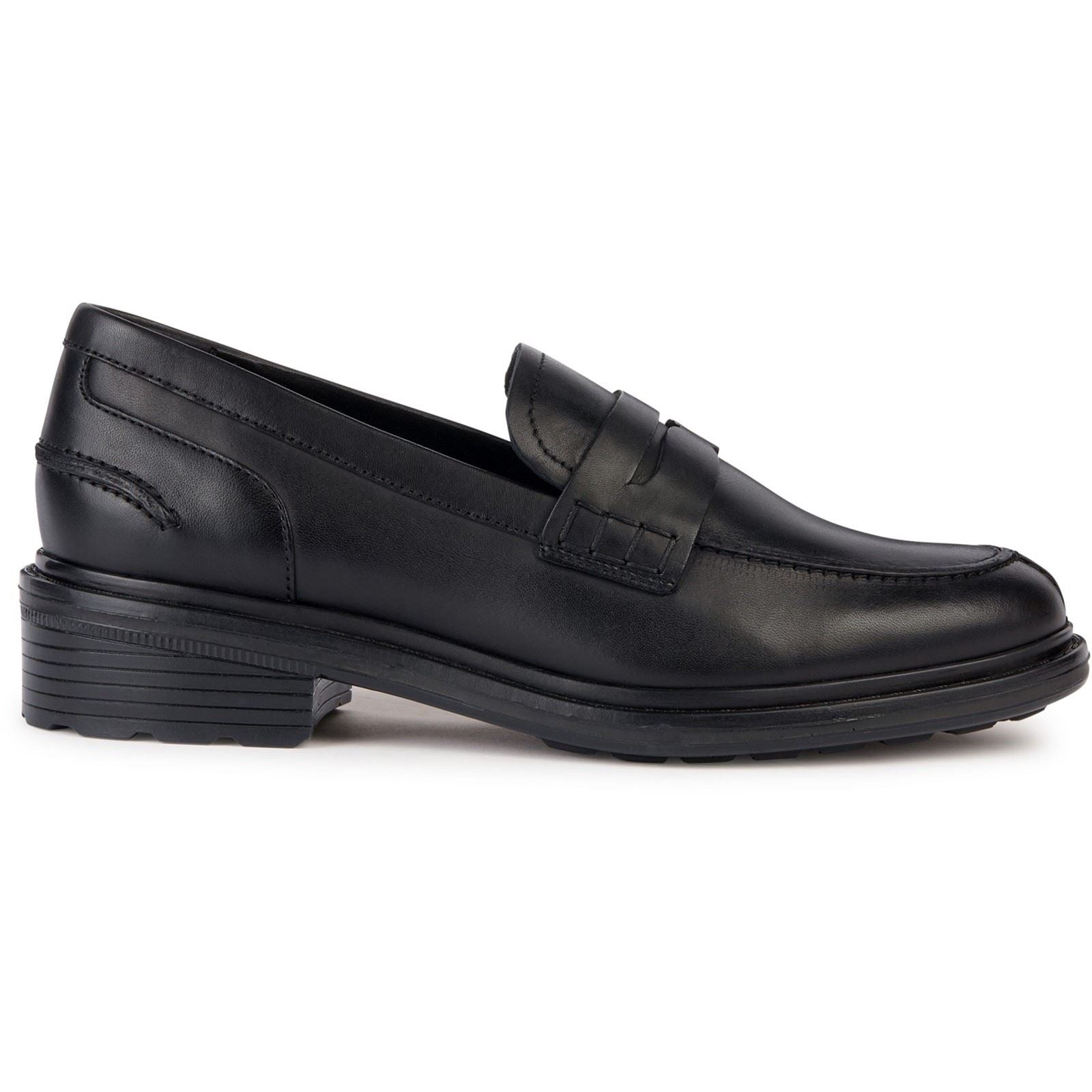Geox D Walk Pleasure F Leather Women's Black Moccasins Shoes