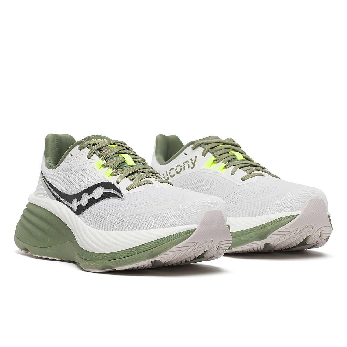 Saucony Hurricane 24 Men's White/Olive Trainers