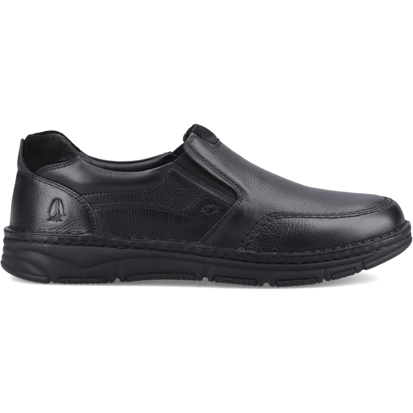 Hush Puppies Franco Slip on Leather Men's Black Loafers