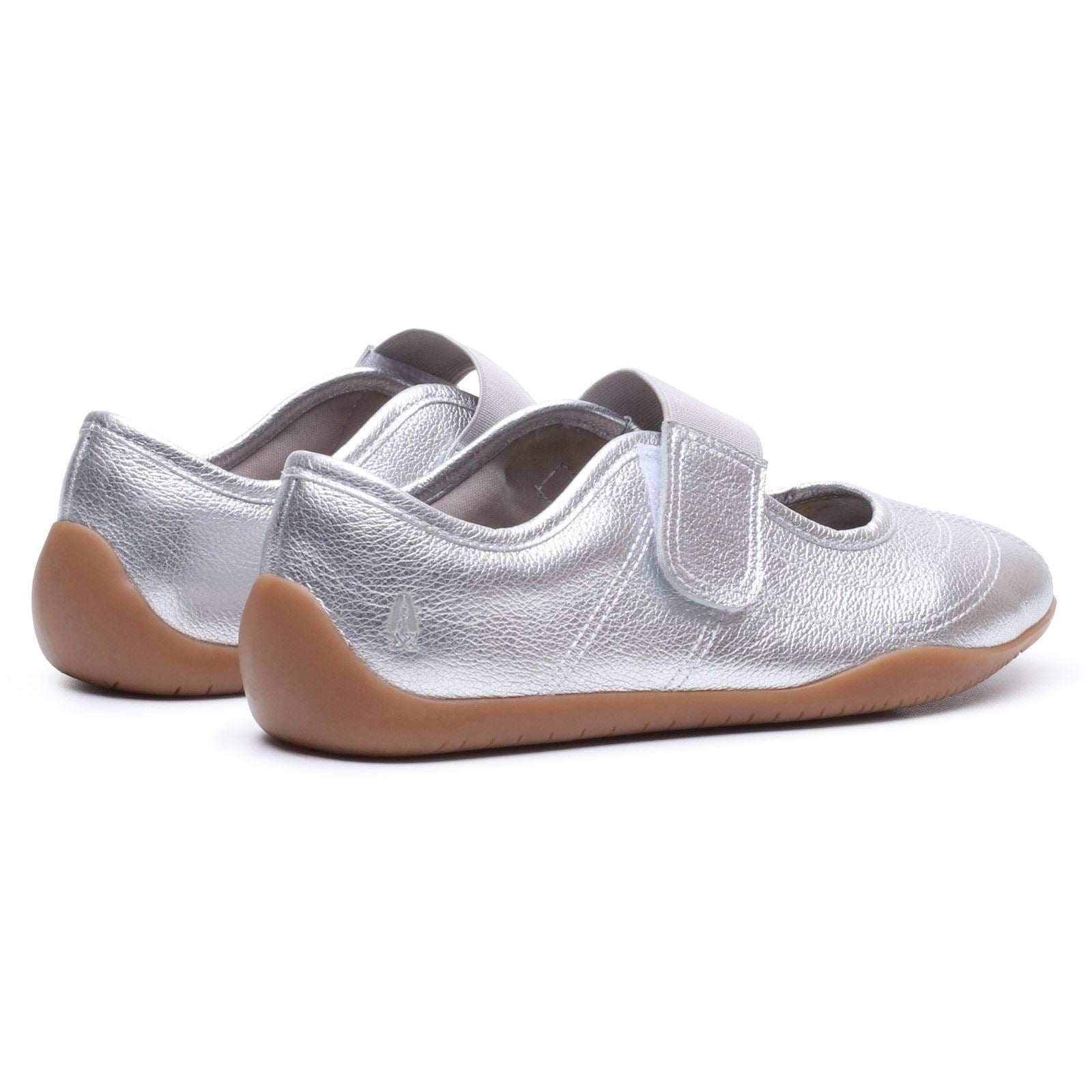 Hush Puppies Juno Sneakerina Leather Women's SILVER Flats