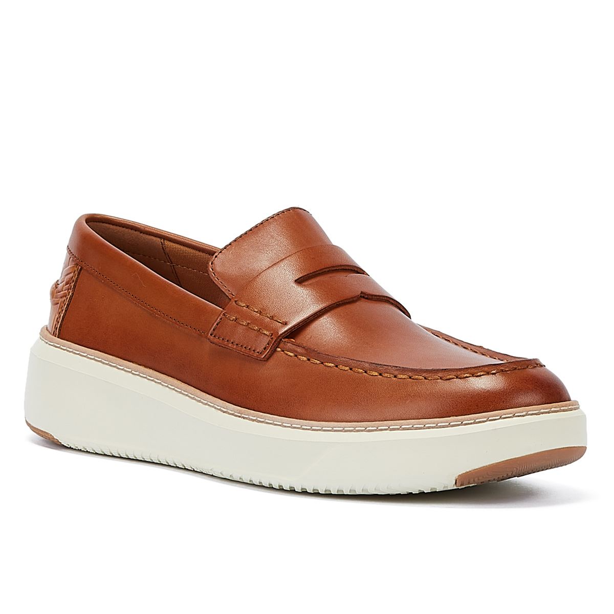 COLE HAAN TOPSPIN MEN'S TAN LEATHER LOAFERS