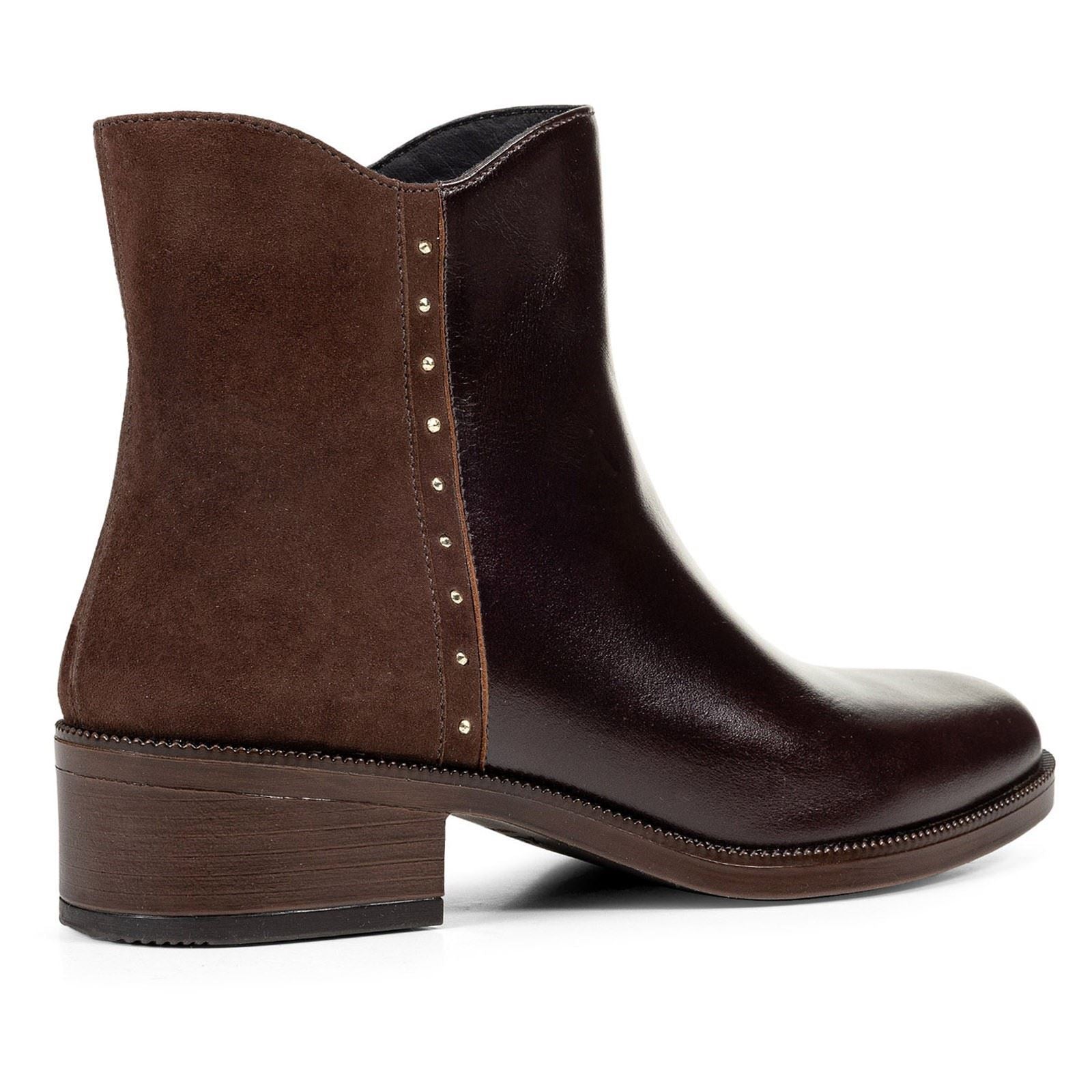 Geox D Camexia Leather Women's Dark Brown Boots