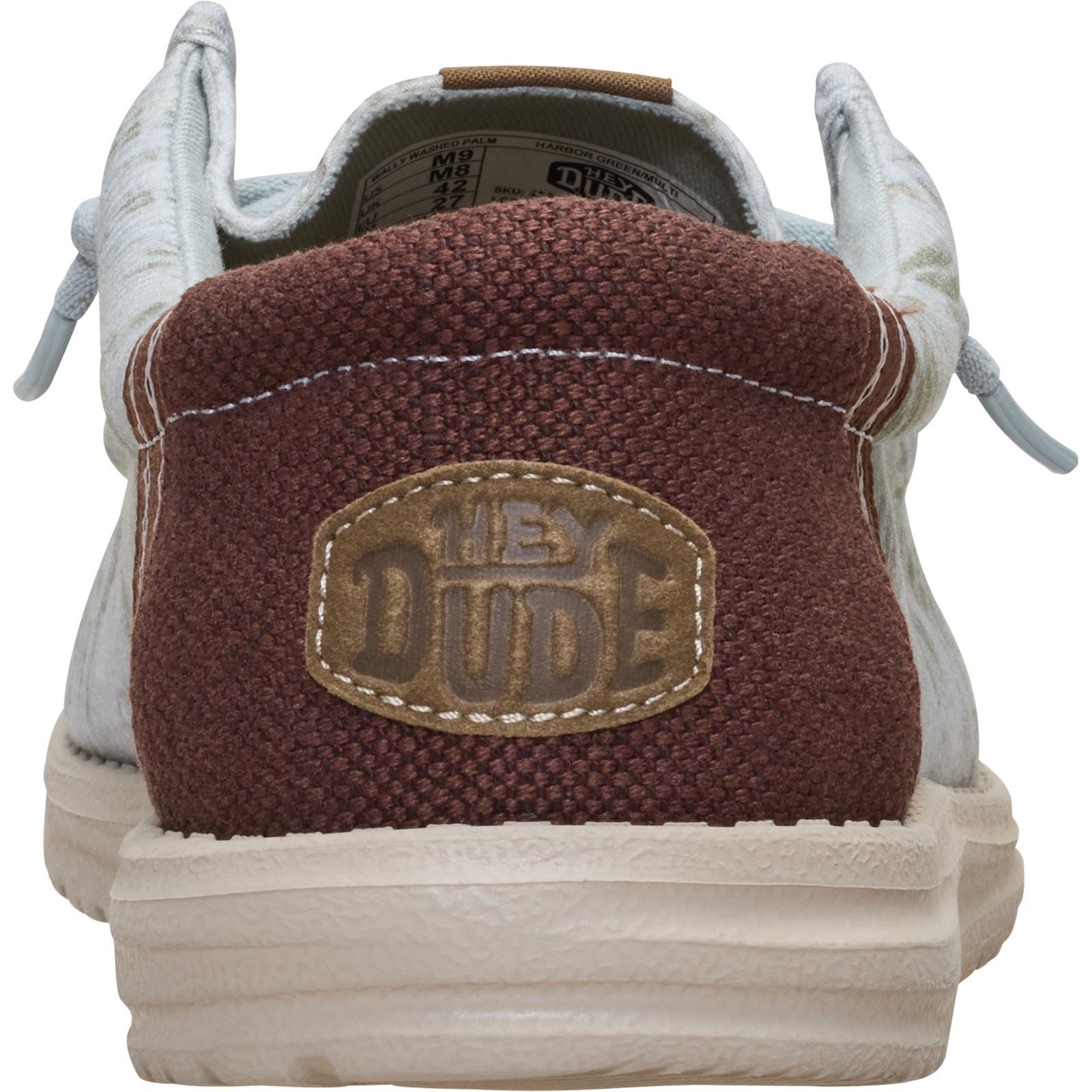 HEYDUDE Wally Washed Textile Men's Harbour Green/Multi Loafers