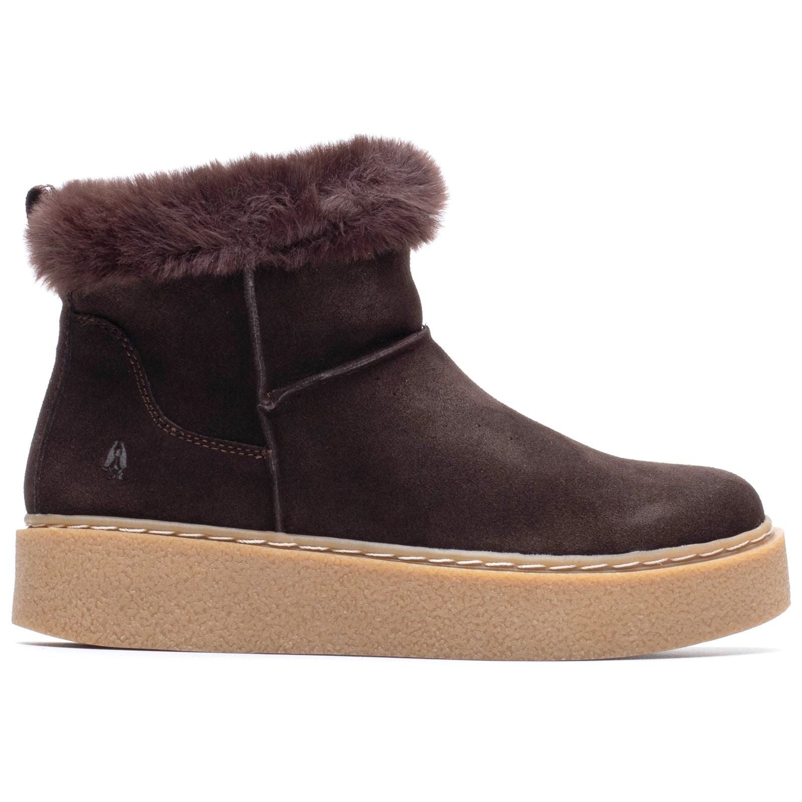 Hush Puppies Becca Suede Women's Chocolate Winter Ankle Boots