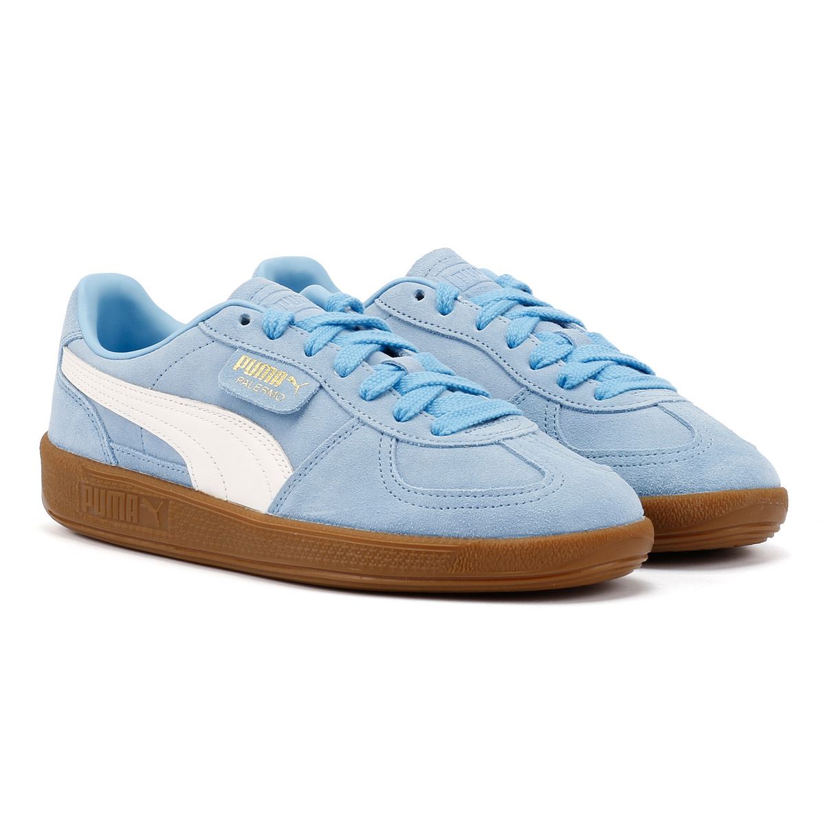 Puma Palermo Leather Light Blue/White Trainers