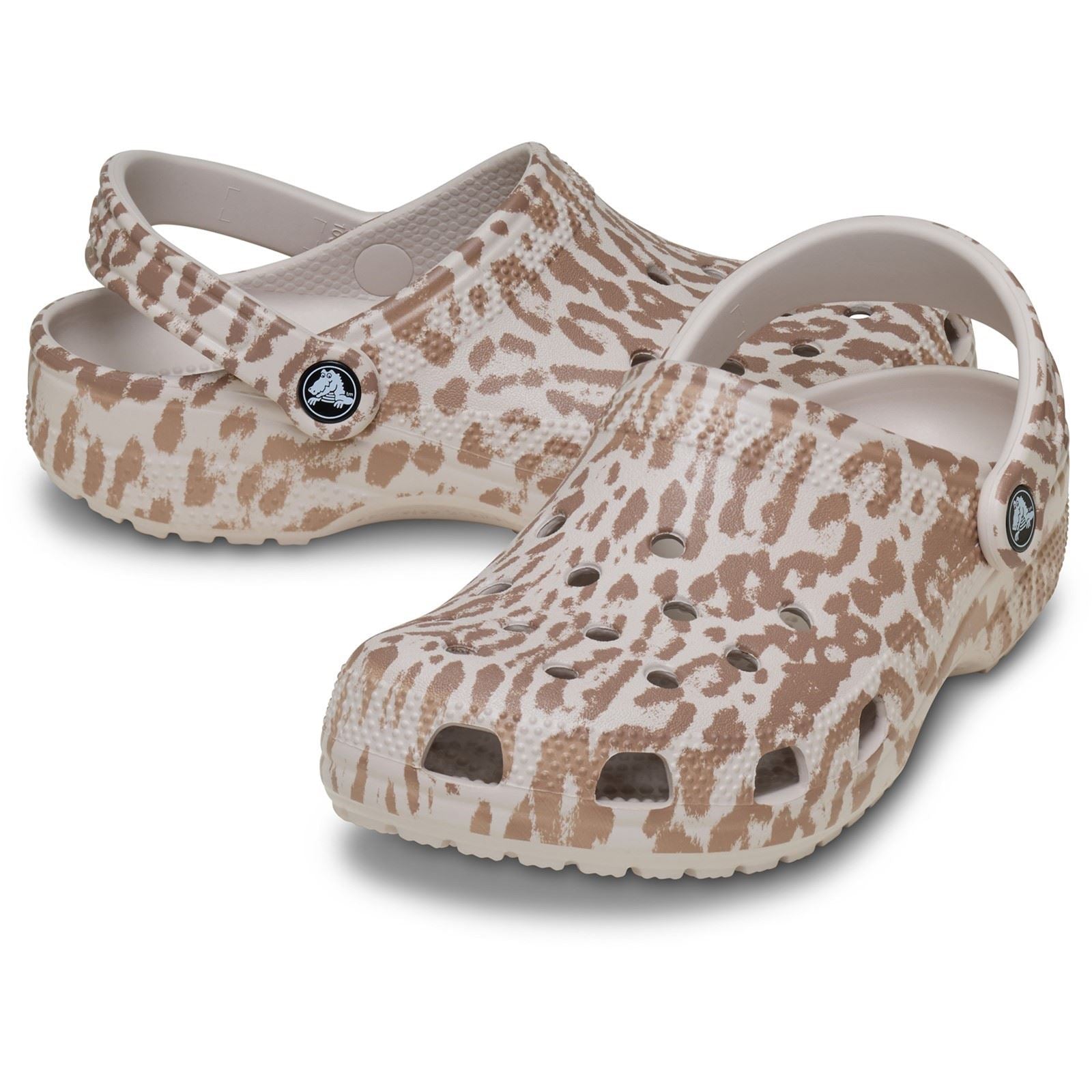 Crocs Classic Pop Animal EVA Women's Beige Clogs