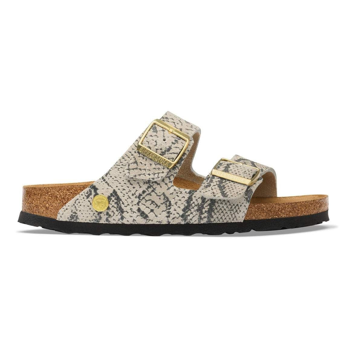 Birkenstock Arizona Rivet Suede Women's Snake Oyster Regular Sandals