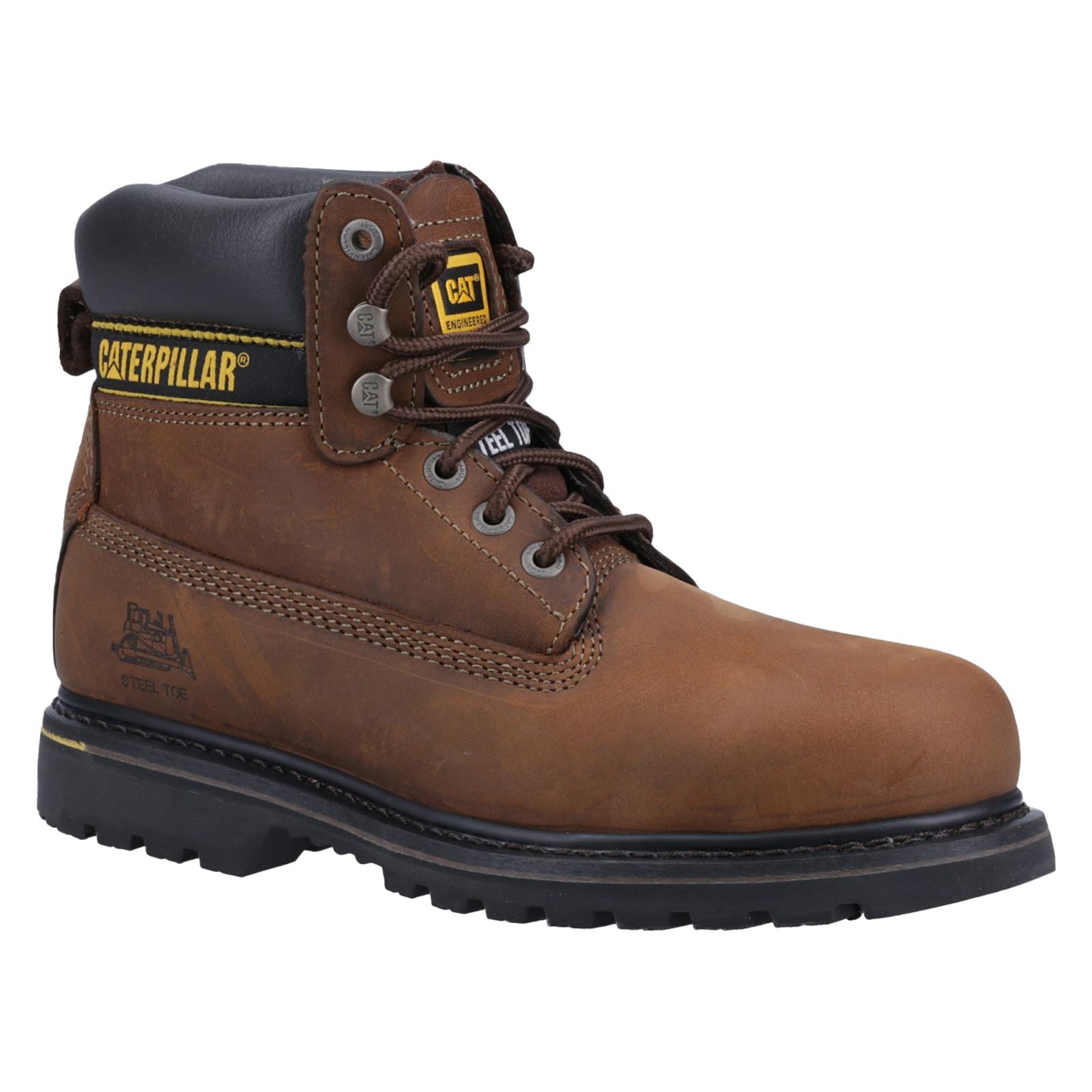 Caterpillar Holton Leather Brown Safety Boots