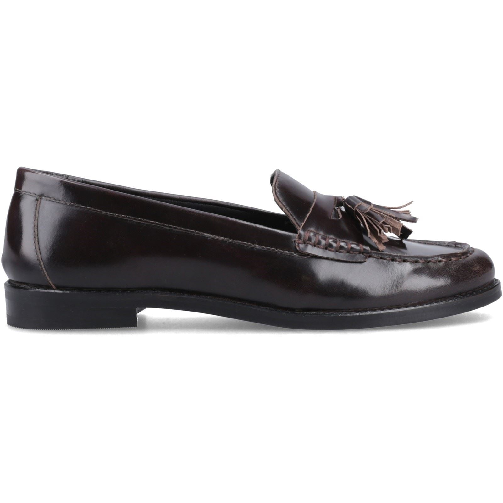 Hush Puppies Connie Leather Women's Aubergine Loafers
