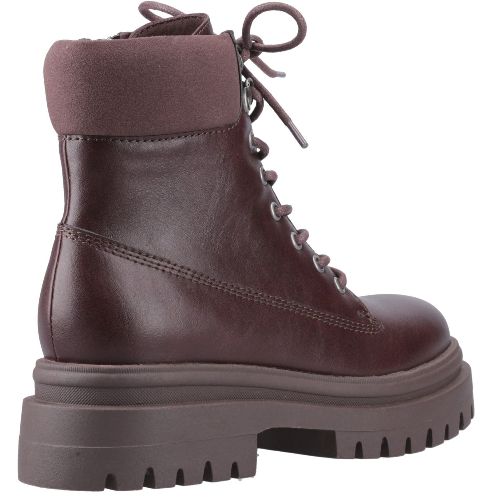 Rocket Dog Danie Faux Leather Women's Dark Brown Heeled Mid Calf Boots