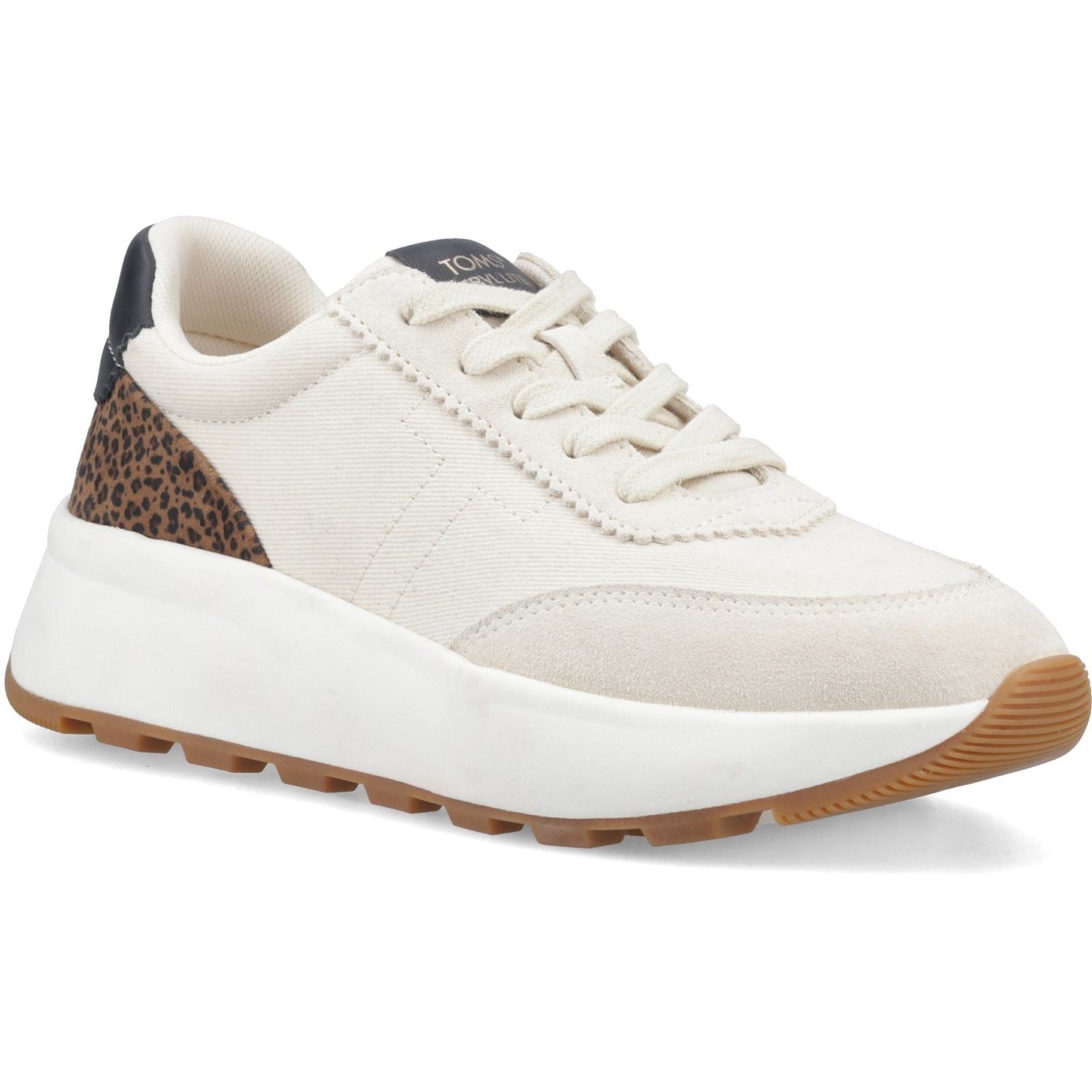 TOMS Trvl Lite Wedge Leather Women's Cheetah Print Trainers