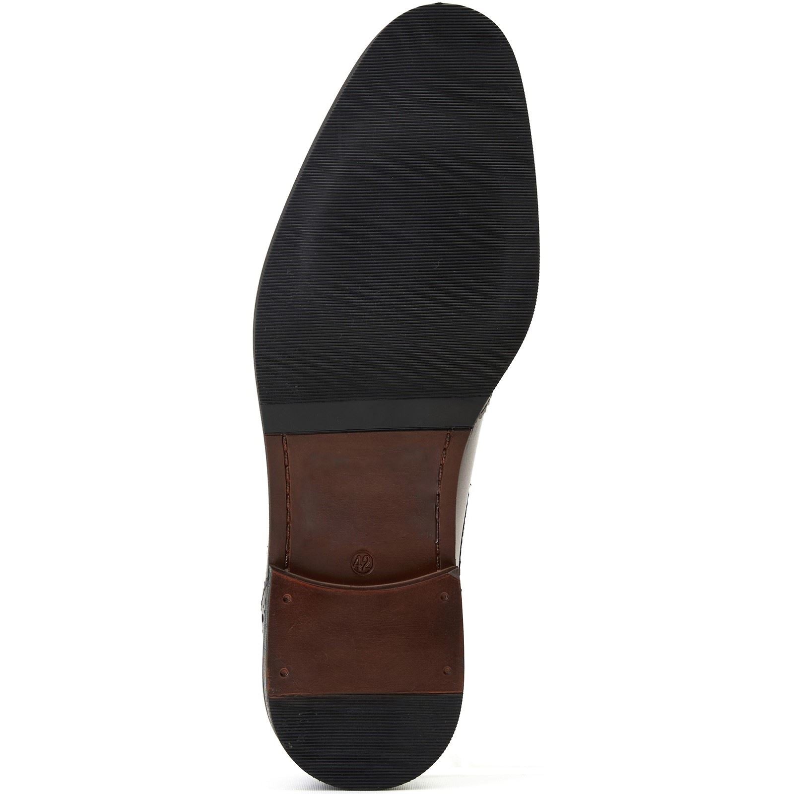 Base London Lapel Leather Men's Brown Oxford Shoes