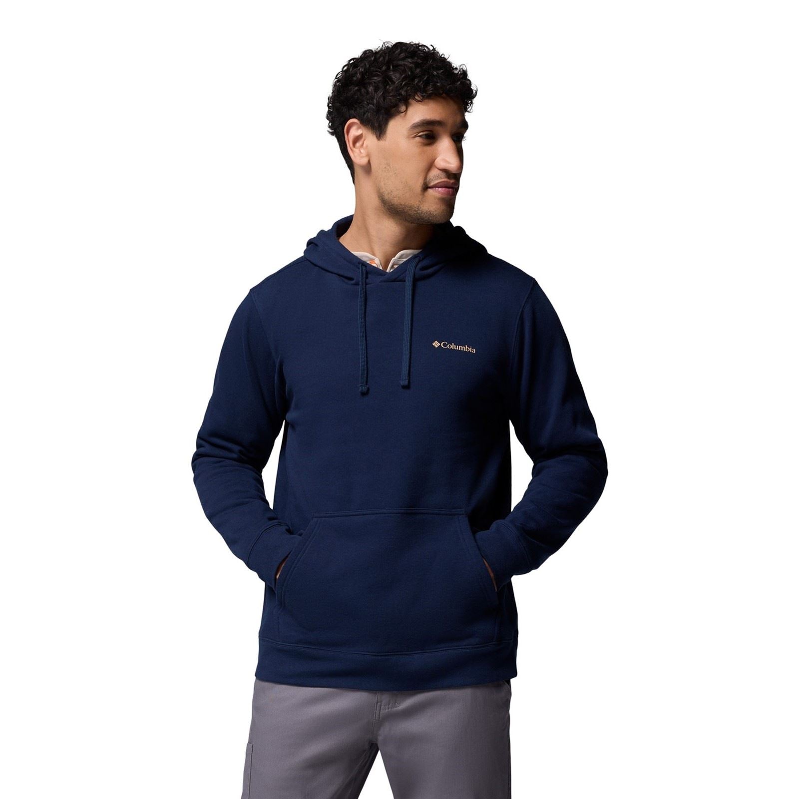 Columbia Columbia Trek Graphic Hoodie Cotton Men's Blue Hooded Sweatshirt