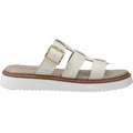 Hush Puppies Celeste Slide Leather Women's Cream Sandals