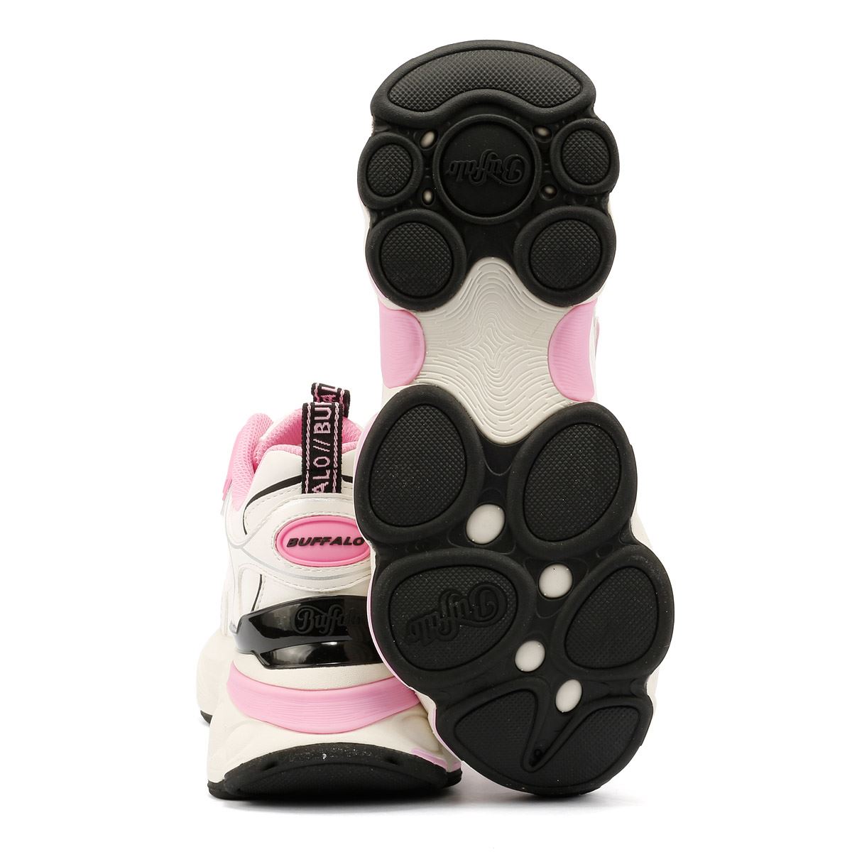 Buffalo Truck Women's White/Pink Trainers