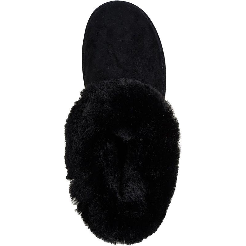 Skechers Cozy Campfire Winter Nights Synthetic Women's Black Slippers