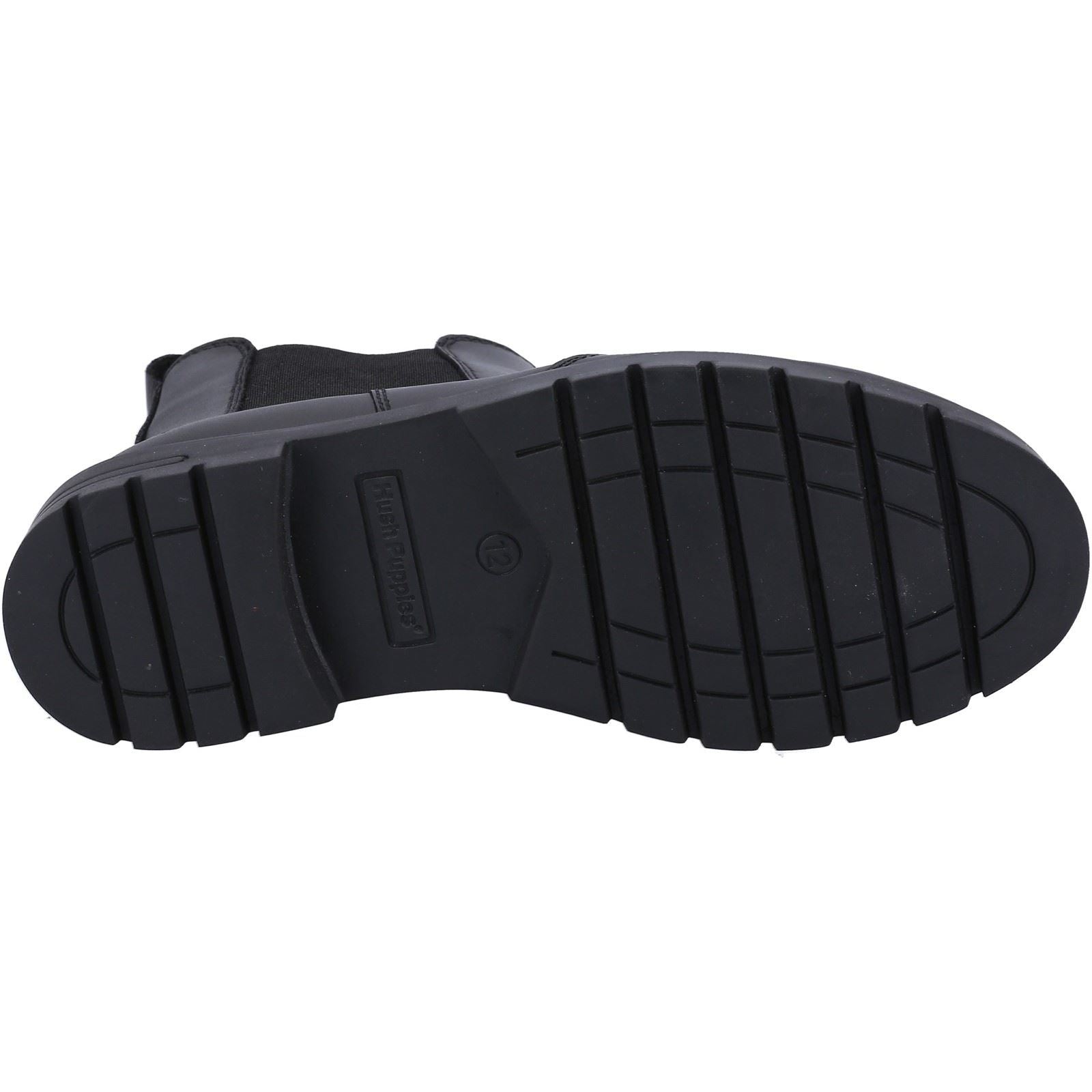 Hush Puppies Laura Leather Youth Girl's Black Boots