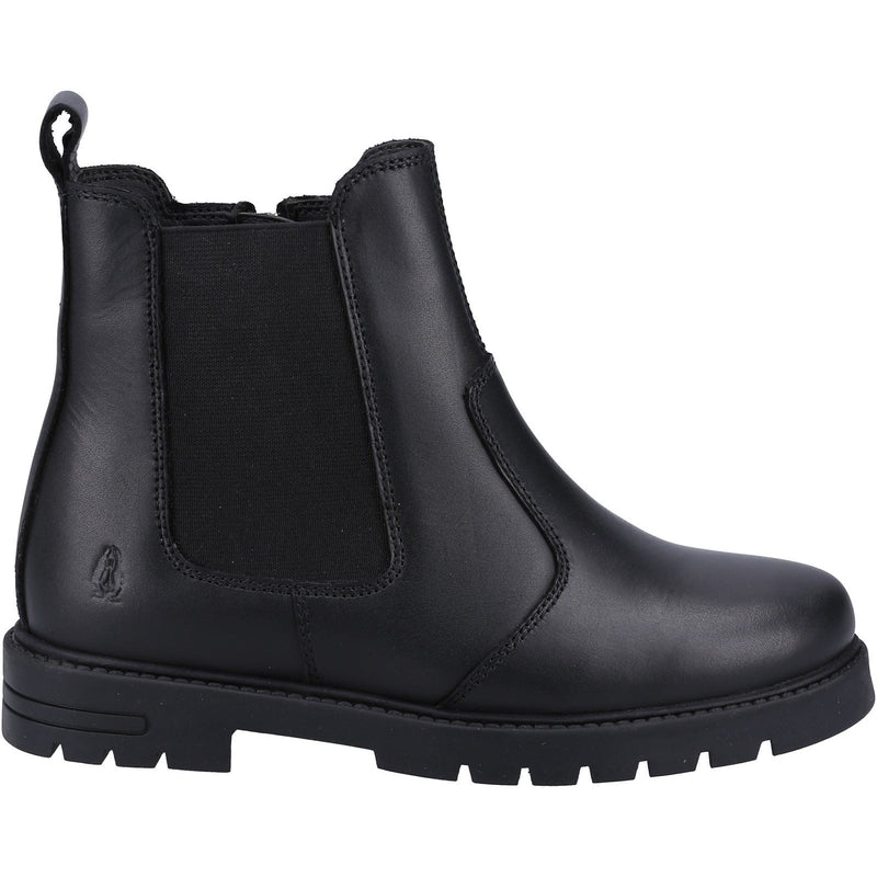 Hush Puppies Laura Leather Junior Black Boots
