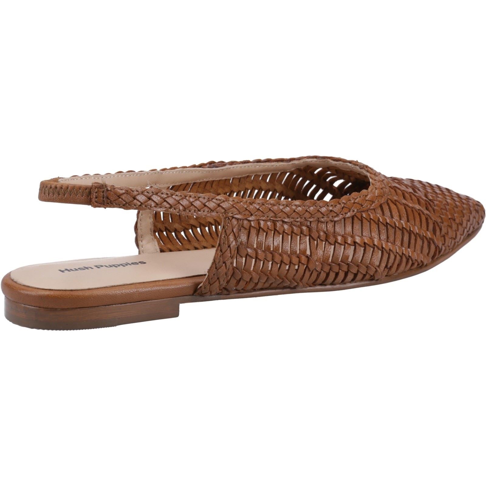 Hush Puppies Dalia Woven Leather Women's Tan Flats