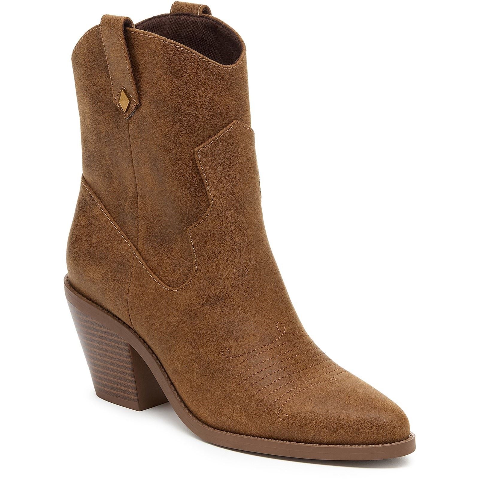 Rocket Dog Feather Synthetic Women's Walnut Heeled Ankle Boots