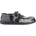 HEYDUDE Wally Funk Overdye Cotton Men's Black/Granite Grey Moccasins Shoes