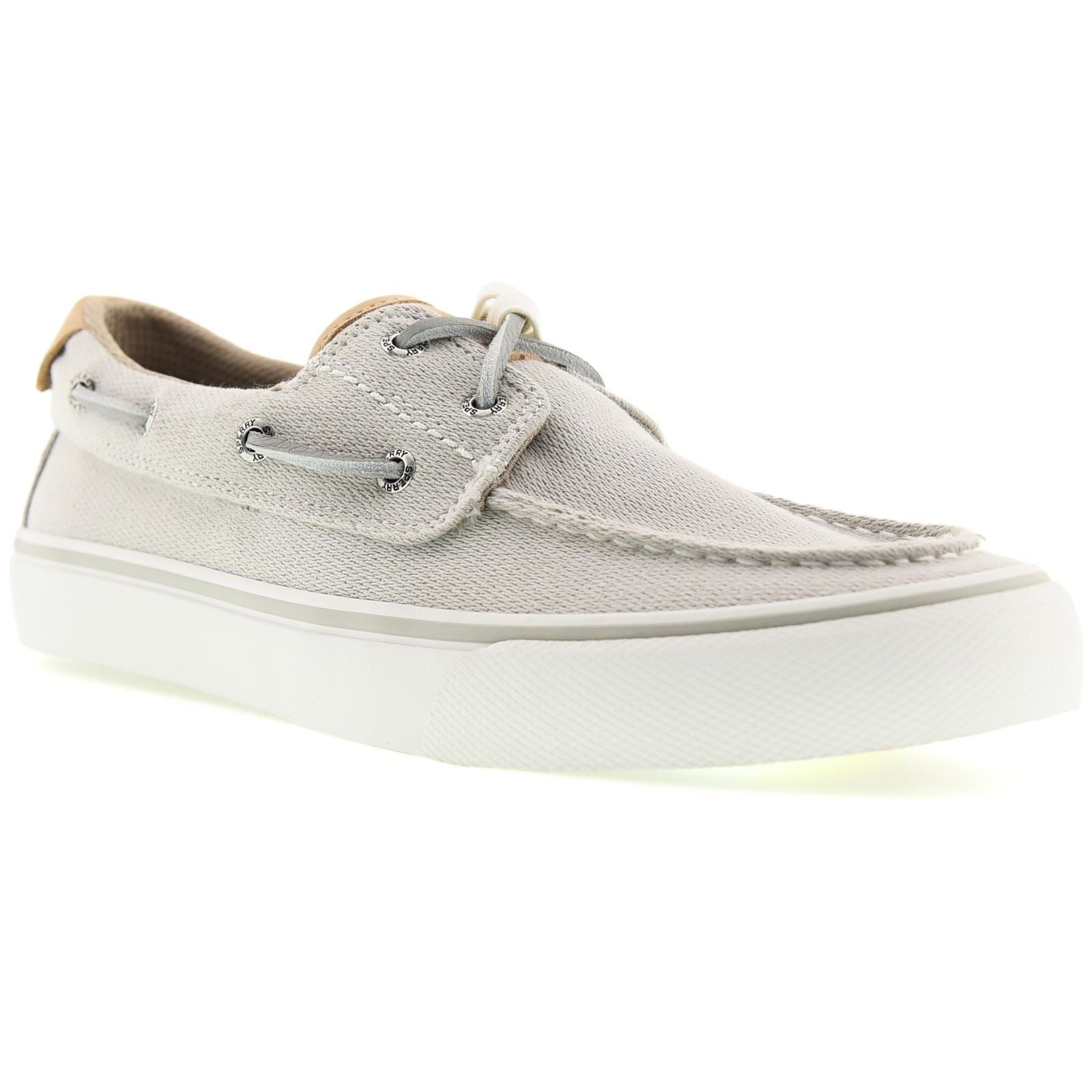 Sperry Helm 2-Eye Textile Men's Grey Boat Shoes