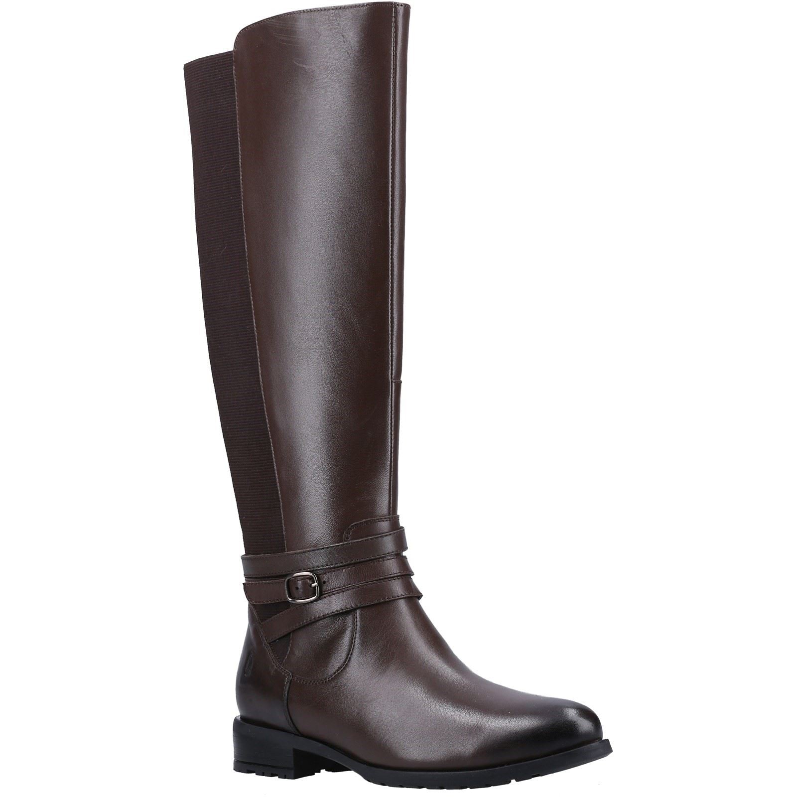 Hush Puppies Vanessa Leather Women's Brown Heeled Knee High Boots