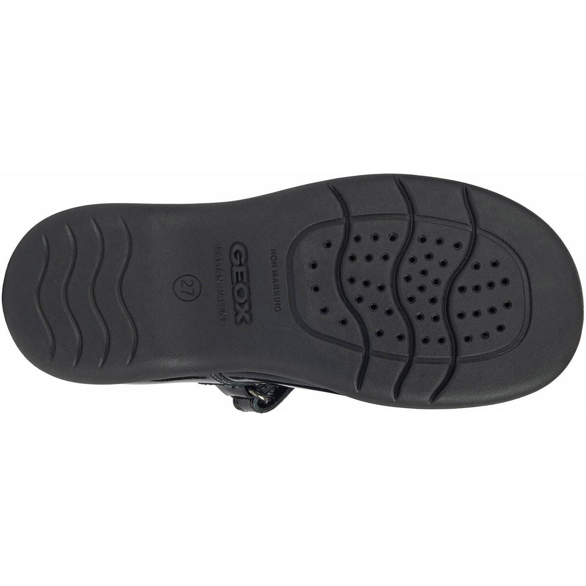 Geox J Naimara G.A Leather Black Patent Shoes