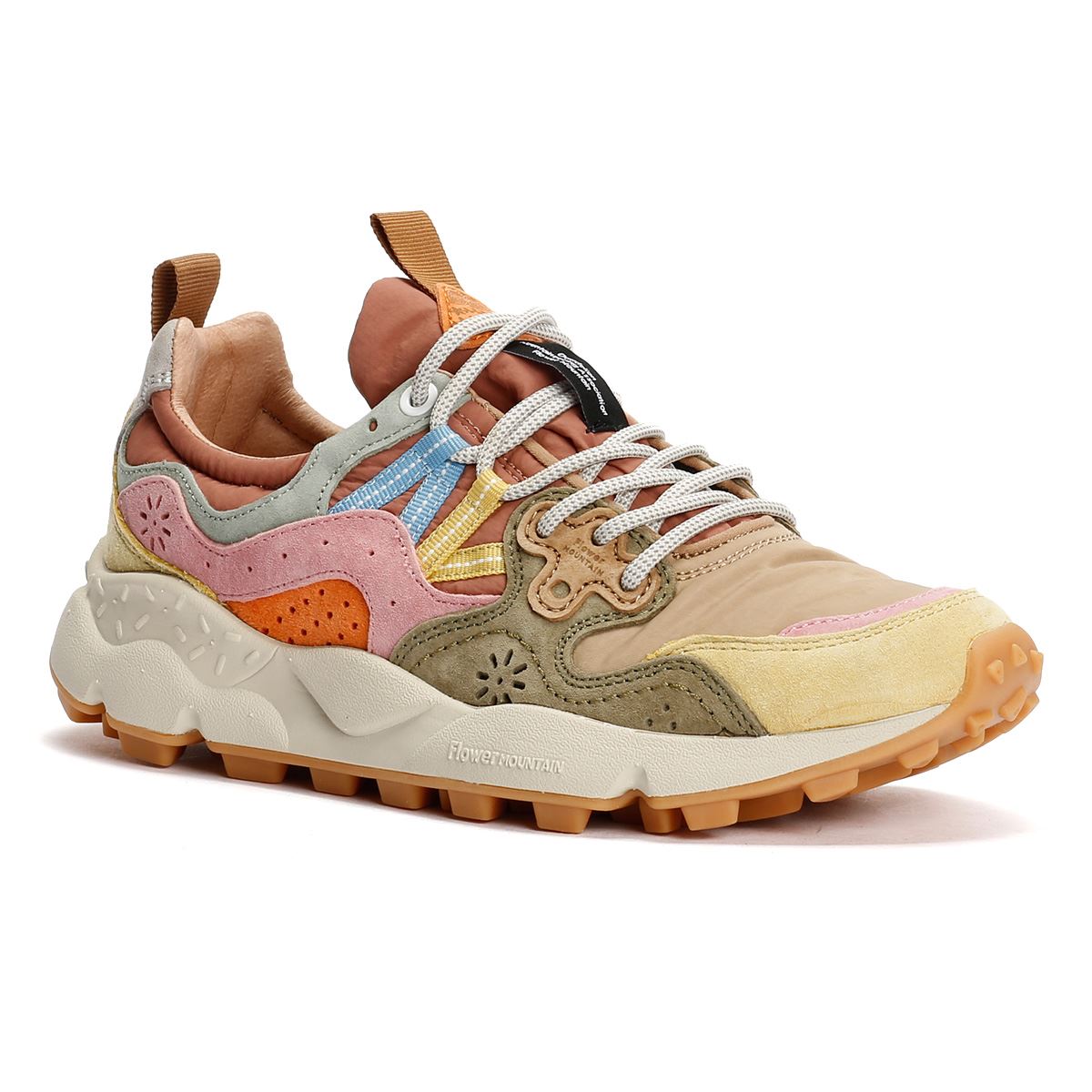 Flower Mountain Yamano 3 Women's Yellow/Pink/Olive Trainers