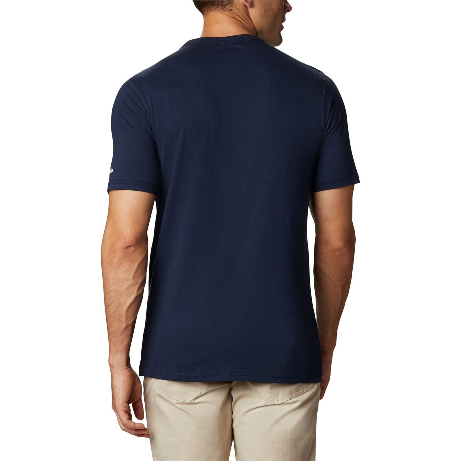 Columbia CSC Basic Logo Short Sleeve Cotton Men's Blue Short Sleeve T-Shirts