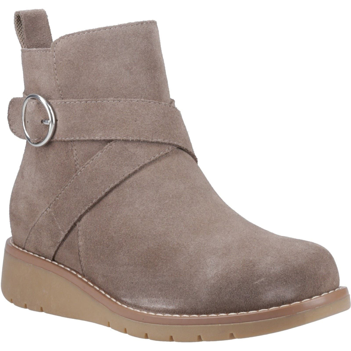 Hush Puppies Lyra Suede Women's Taupe Winter Ankle Boots