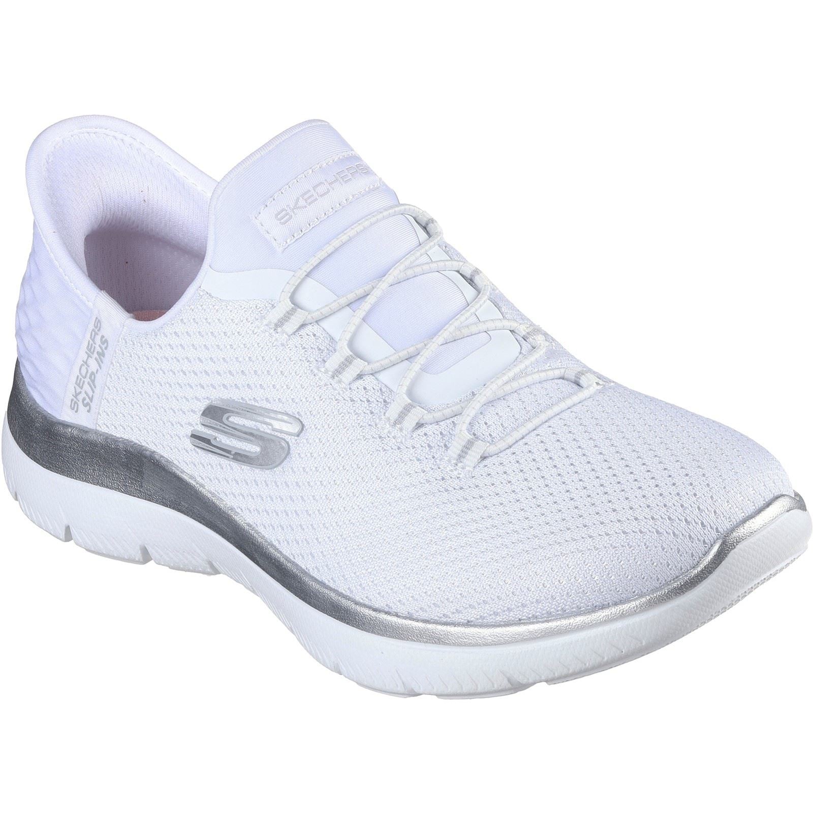 Skechers Summits Diamond Dream Textile Women's White/Silver Trainers