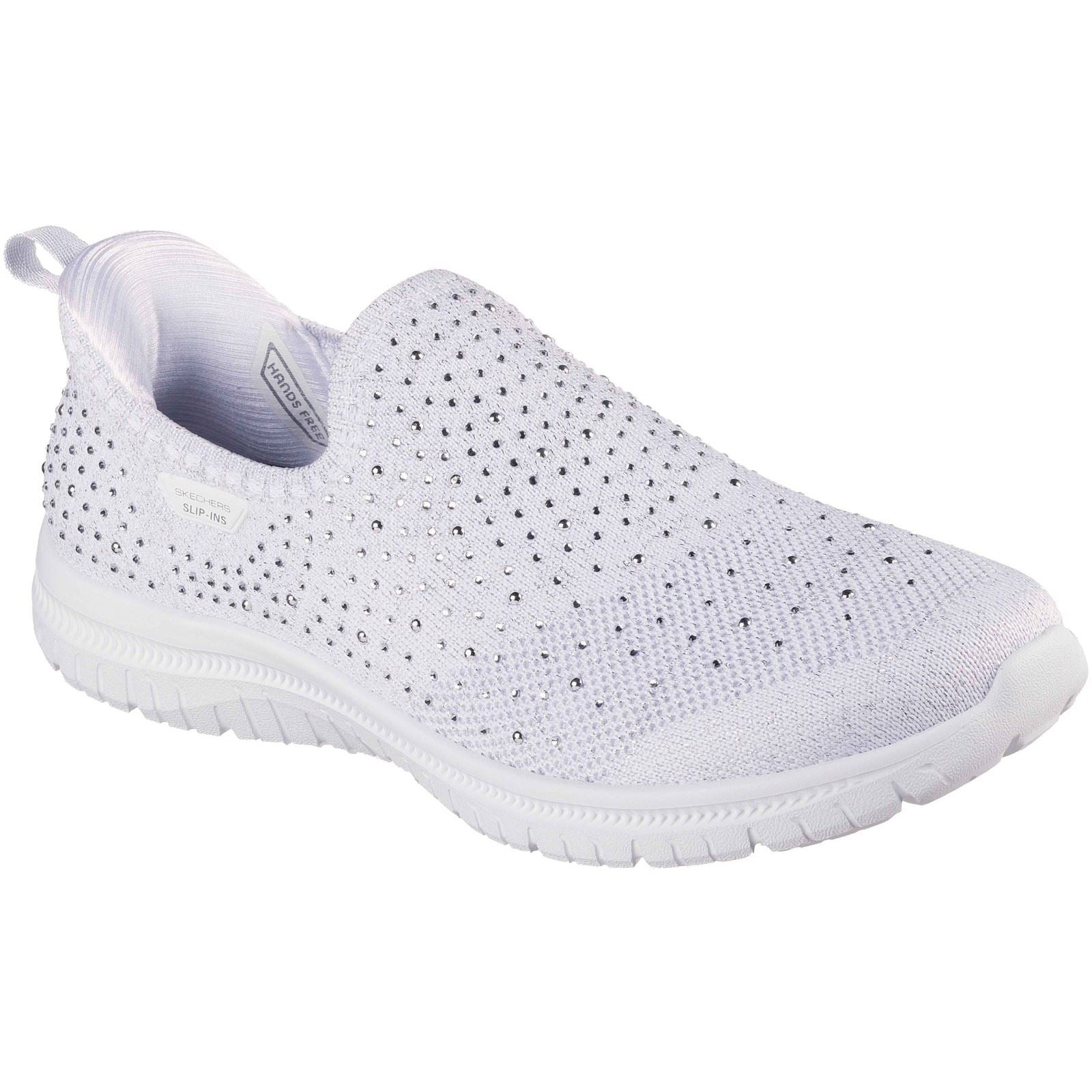 Skechers Virtue Icon Textile Women's White/Silver Standard Trainers
