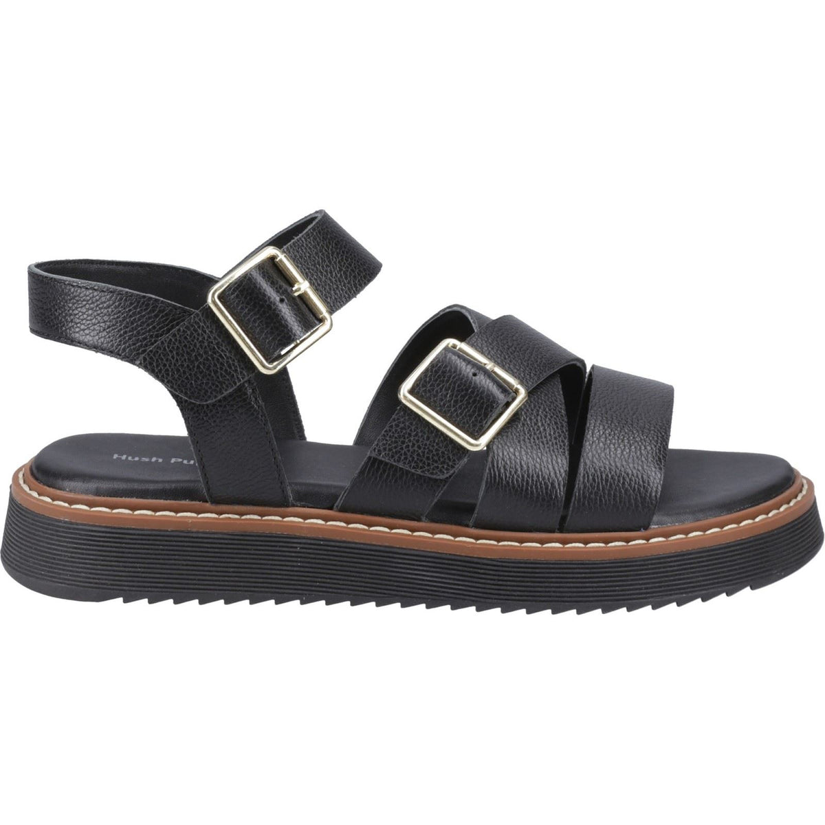 Hush Puppies Cady Leather Women's Black Sandals