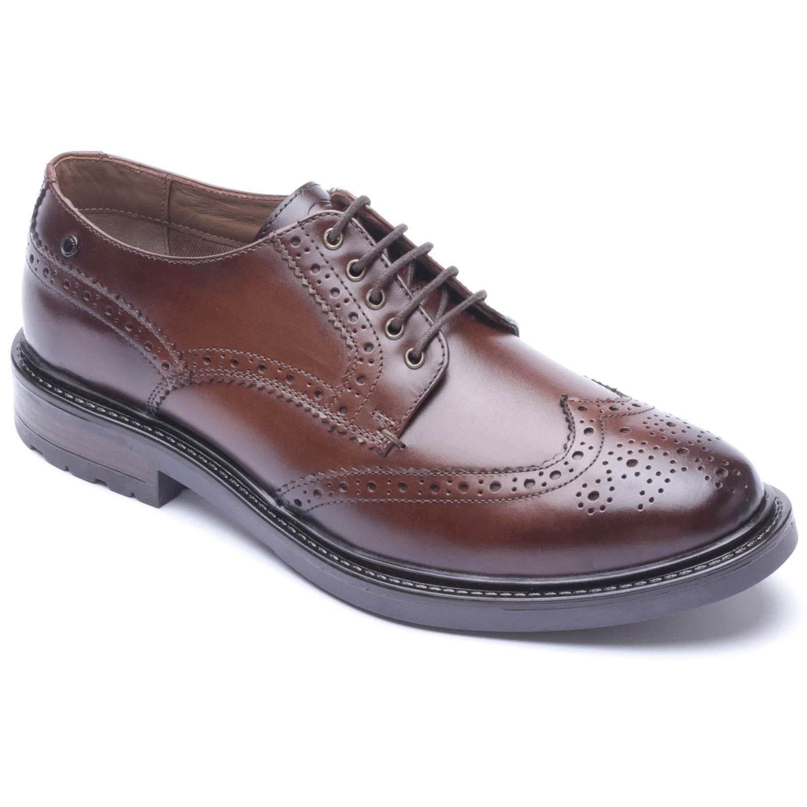 Base London Tanner Leather Men's BROWN Brogues Shoes
